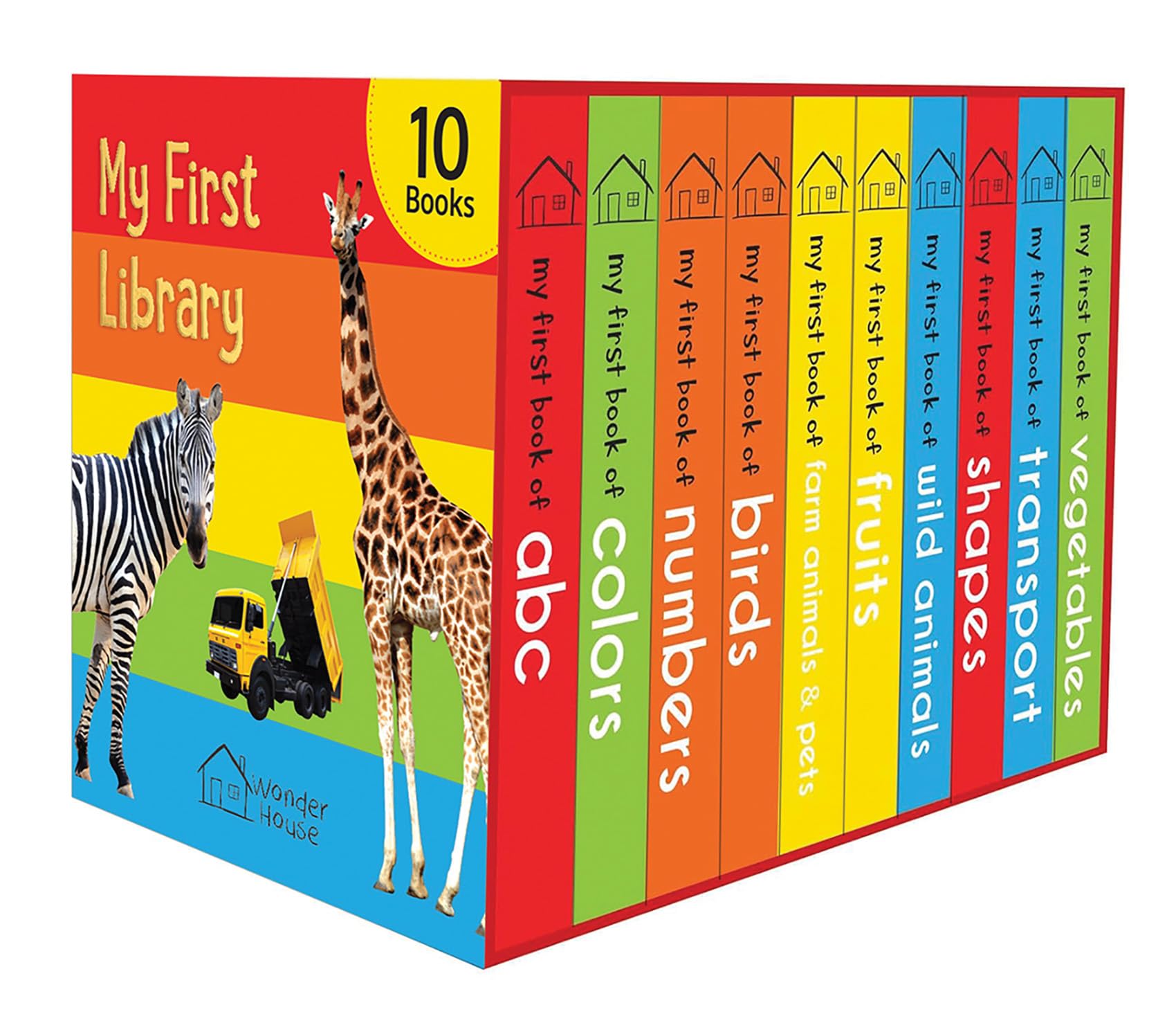 Wonder House My First Library Boxset of 10 Board Books for Kids | Picture Book Format
