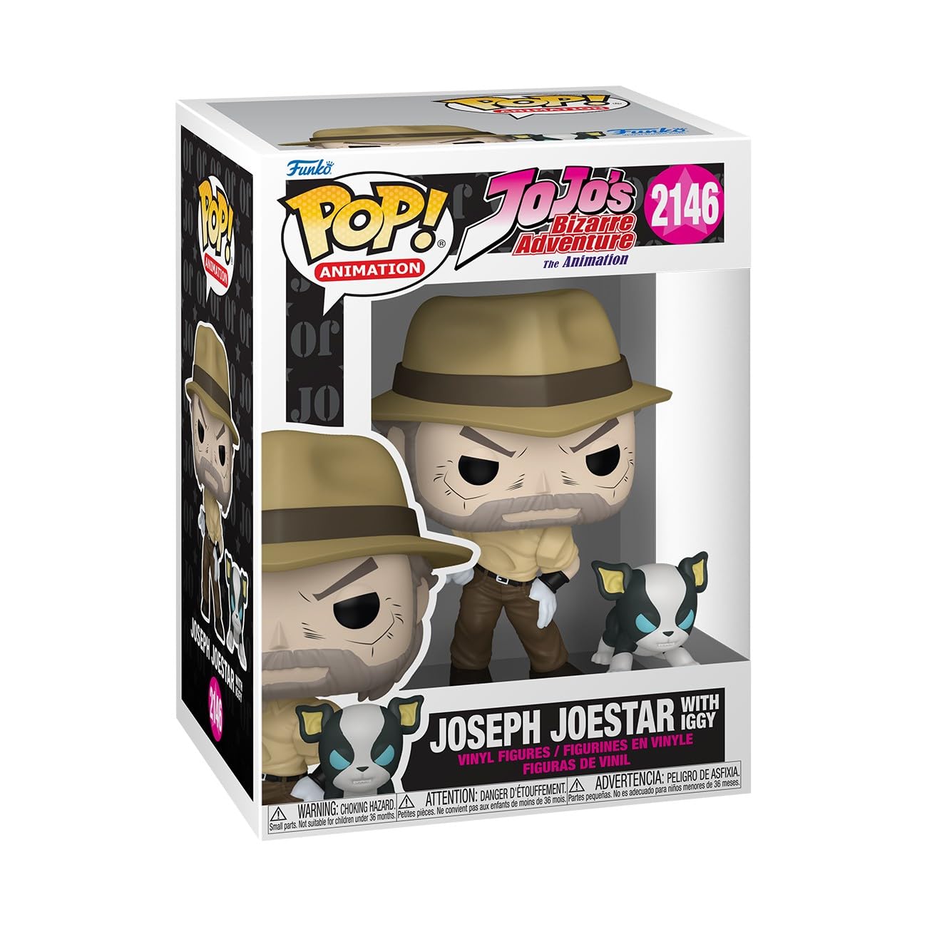 Funko Pop! & Buddy - Joseph Joestar & Iggy Figure | Vinyl | Multicolor