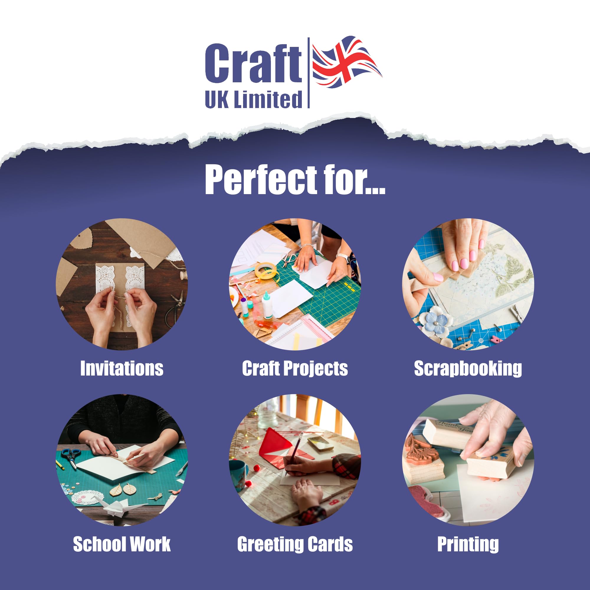 Craft UK Kraft Card and Envelope Pack - 6 x 6 Inch | 50 Count | Ideal for Invitations 5