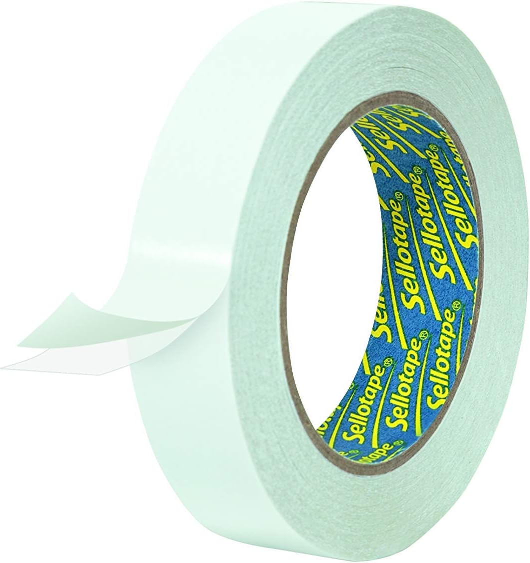 Sellotape Double Sided Tape, Strong Double Sided Tape for Everyday Use, Mounting, Arts & Crafts, Easy to Use Double Sided Sticky Tape with Solid Grip & Easy Peel, 25mmx33m 5
