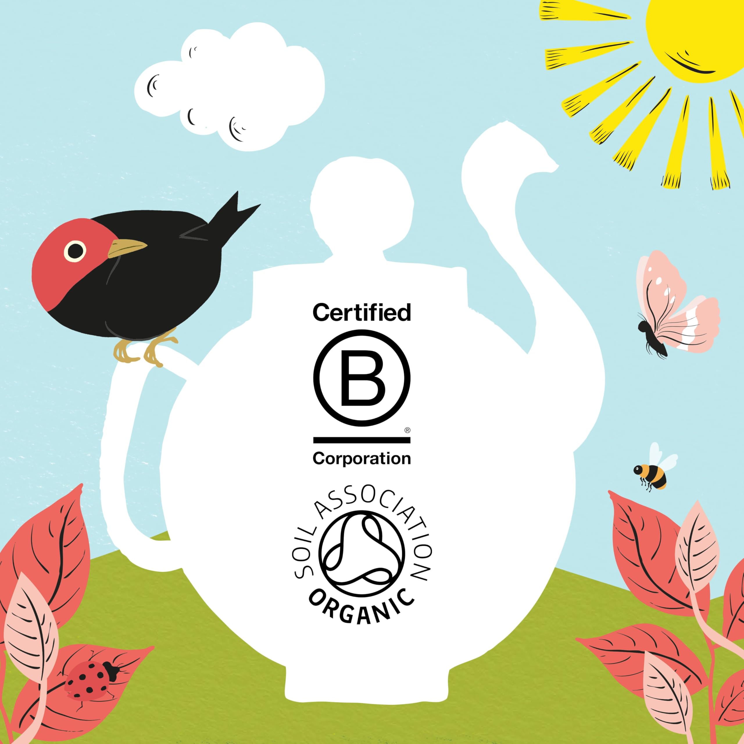 Clipper Bio-Früchteteebeutel mit Kamille und Pfirsich-Aufguss, 80 Teebeutel 3