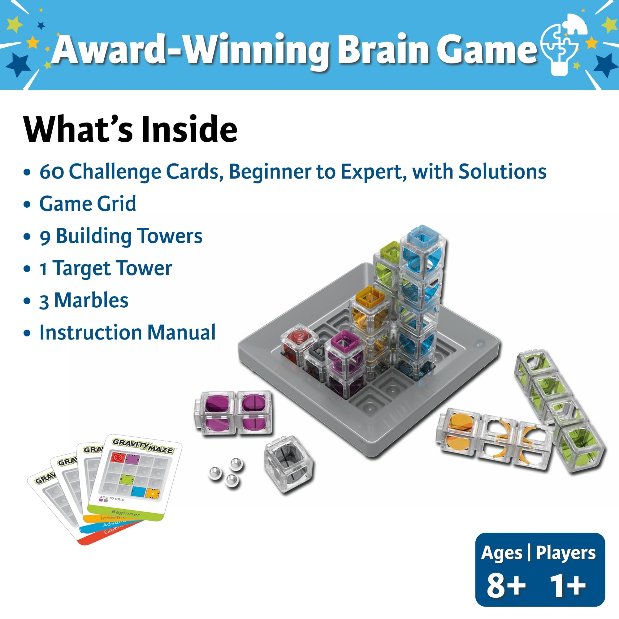 ThinkFun Gravity Maze – Logikspiel mit fallenden Murmeln und MINT-Spielzeug für Kinder ab 8 Jahren 12