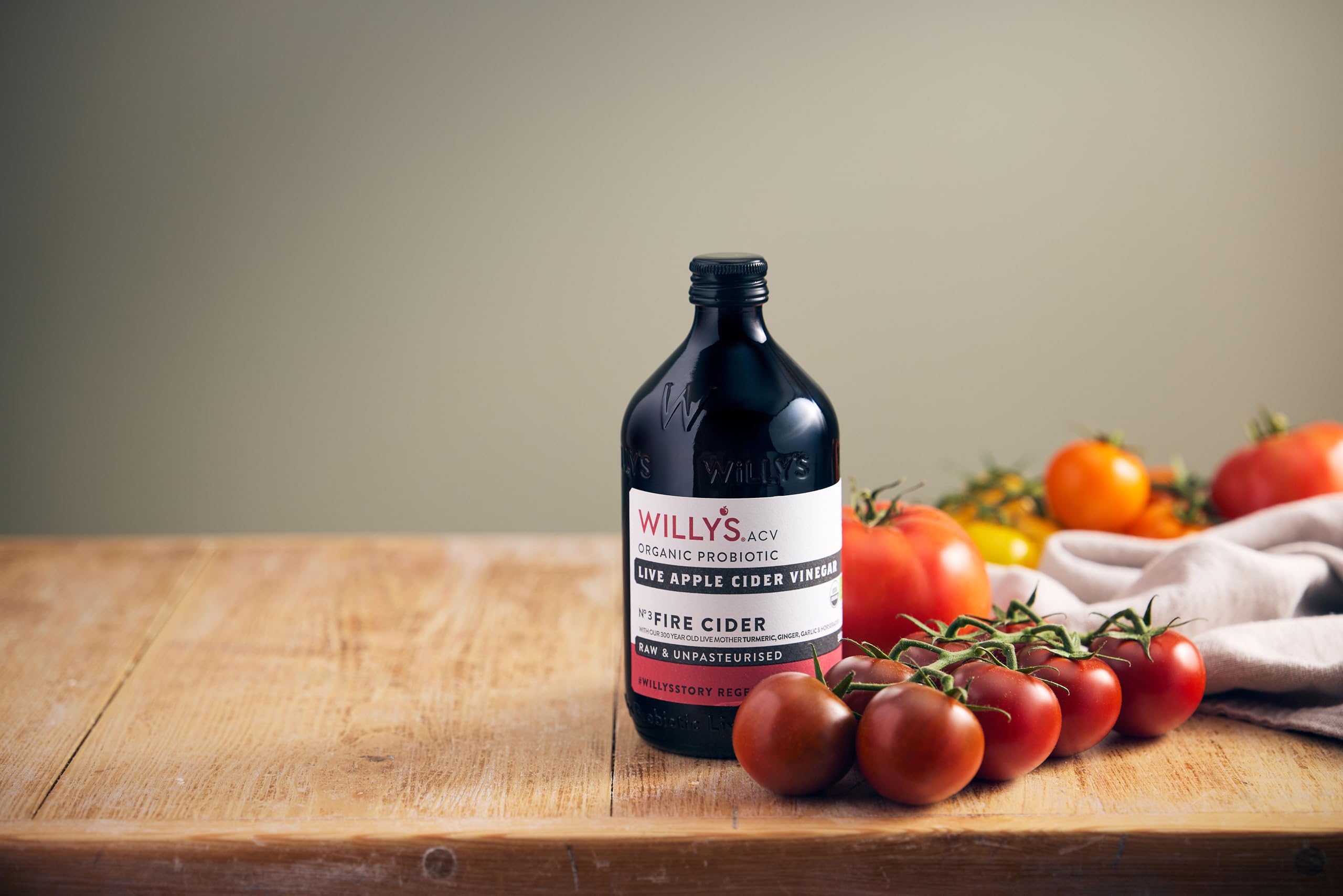 WILLY'S Fire Cider - Organic Apple Cider Vinegar Tonic with Live Mother, Ginger, Turmeric & Honey | 500ml 2
