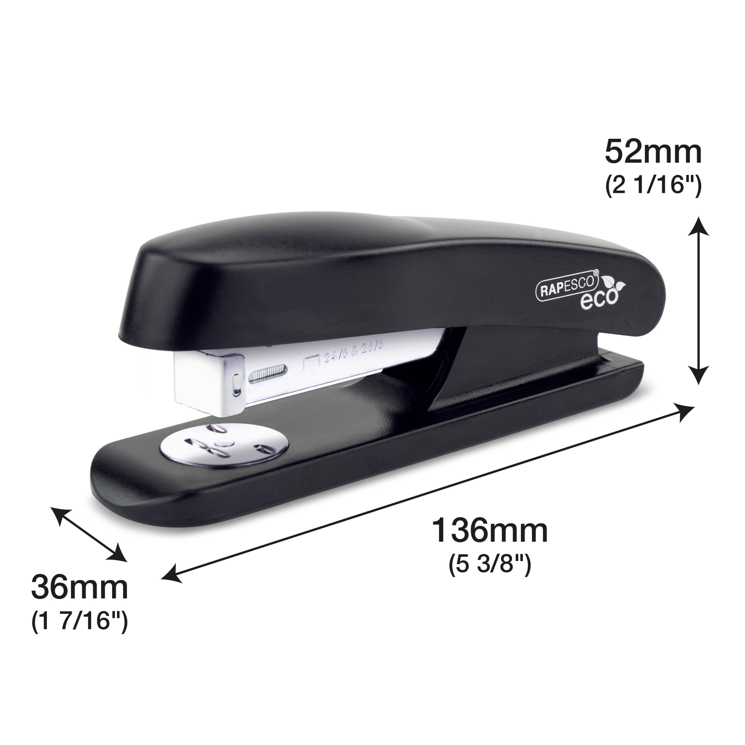 RAPESCO 1756 Business Pack: 4 ECO Half Strip Staplers and 4 Boxes of 1000 26/6 mm Staples 6