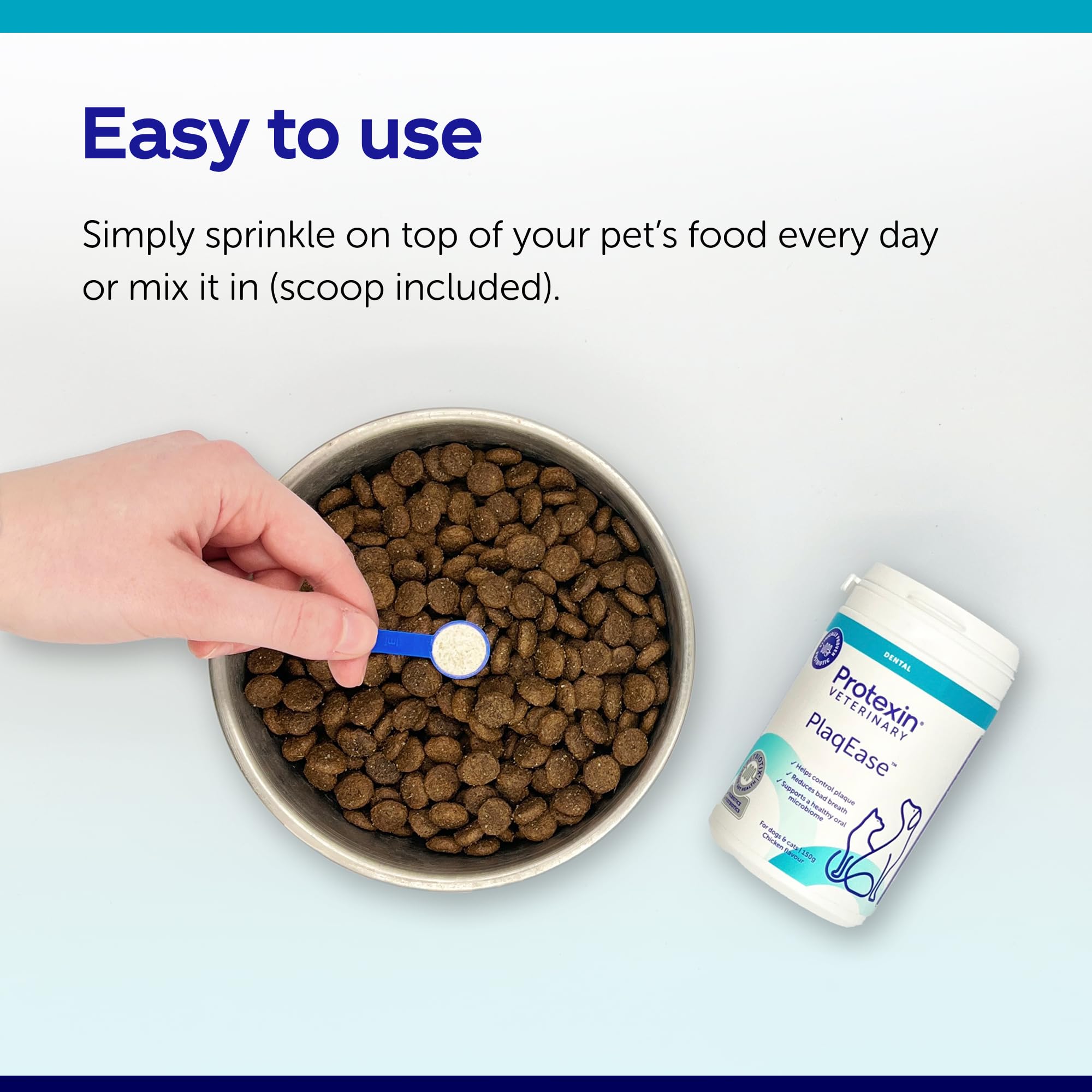 Protexin PlaqEase Dental Powder for Dogs and Cats - Reduces Plaque & Tartar | Chicken Flavor | 75g 4