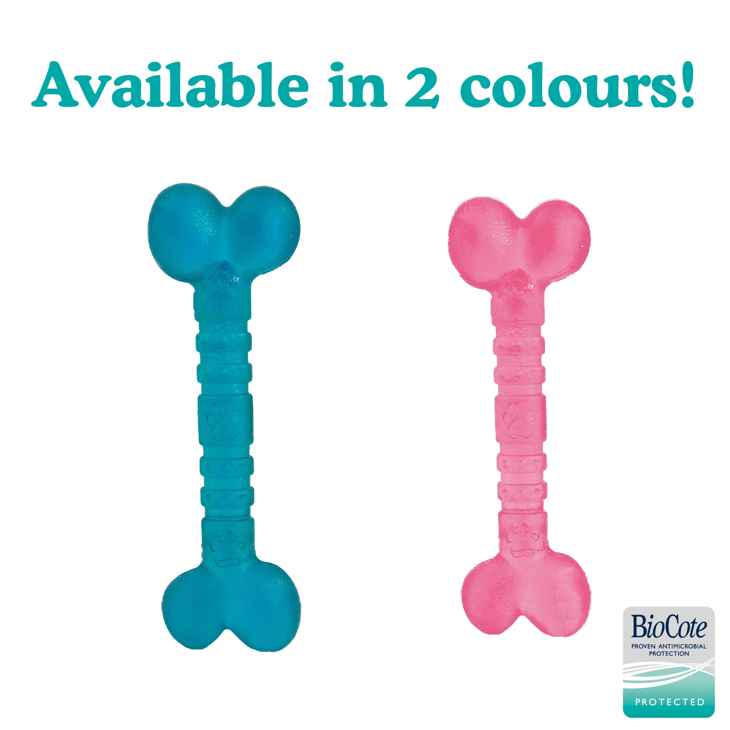 Rosewood BioSafe Puppy Bone - Antimicrobial Chew Toy for Teething Puppies | Pink | Mint Scented 8
