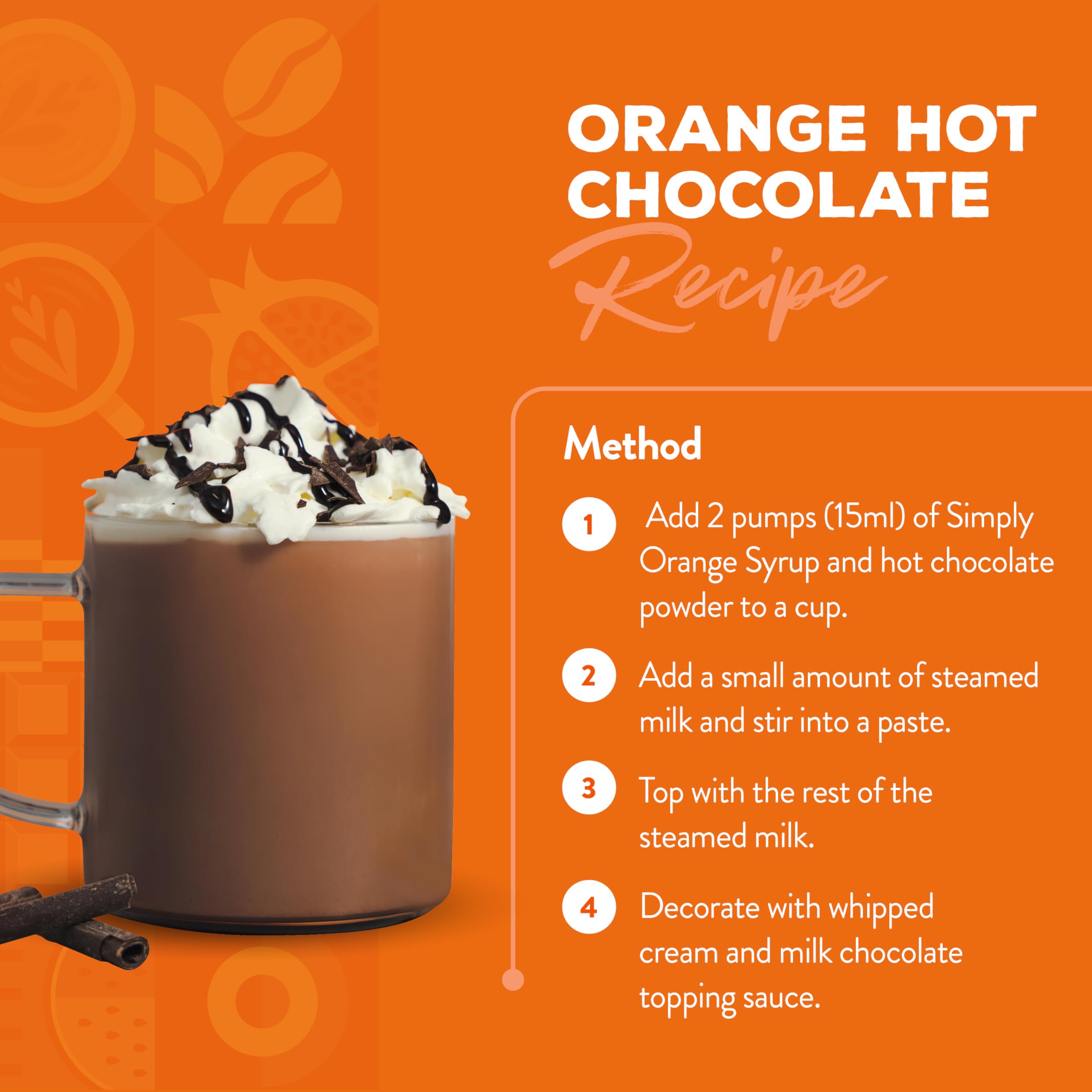 Simply Orange Syrup - Vegan & Nut Free Flavoured Syrup for Coffee, Cocktails | 1 l