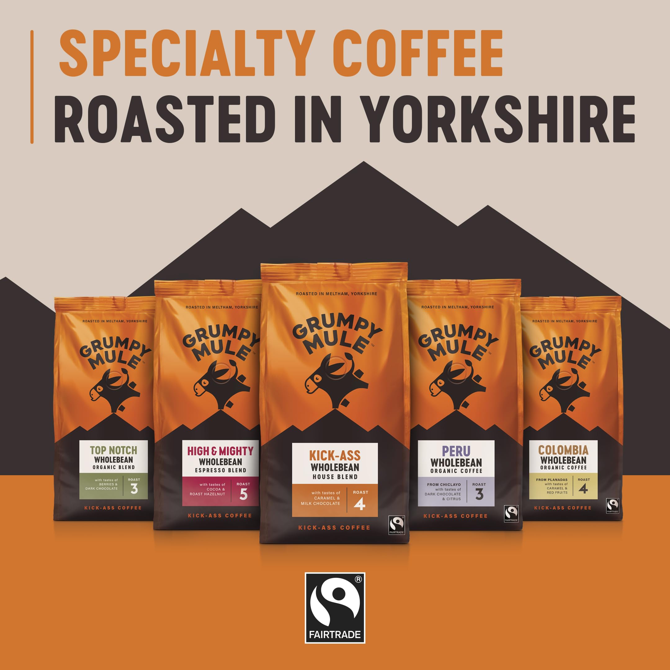 Grumpy Mule Kick-Ass House Blend Ground Coffee with Notes of Caramel and Milk Chocolate 4