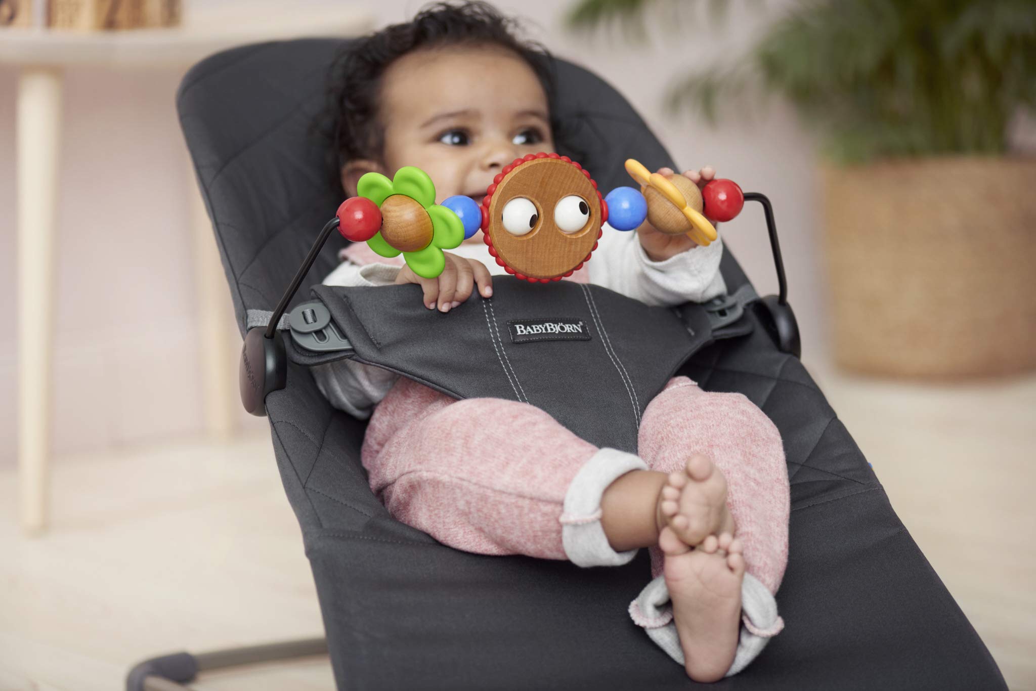 BabyBjörn Toy for Bouncer - Stimulates Development | Wood & BPA-Free Plastic | Ages 1-18 Months