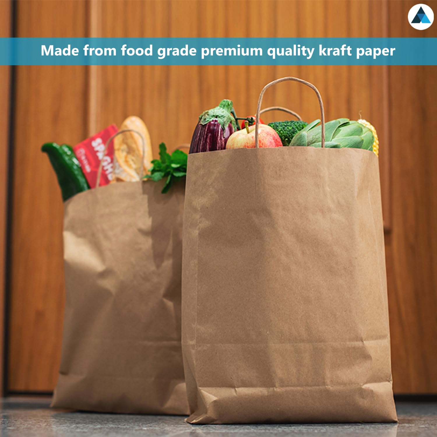 Nationwide Paper 30-Pack Extra Large Brown Kraft Paper Gift Bags with Rope Handles 6
