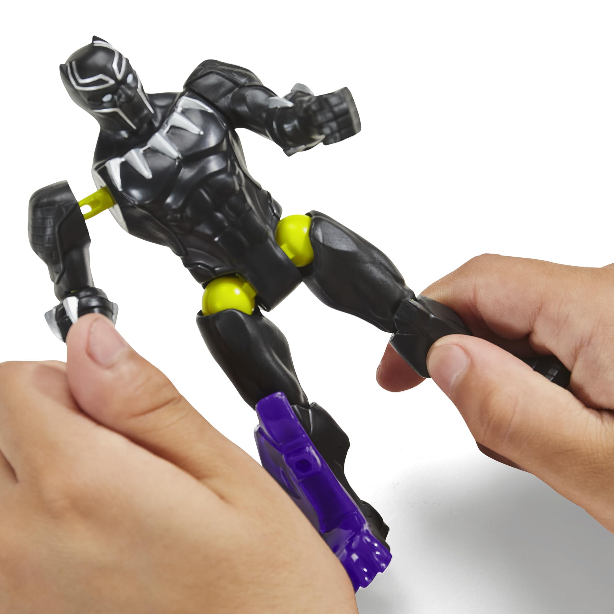 Marvel MixMashers Black Panther Action Figure - 5 Inch Size | Interchangeable Parts | Ages 4+ 4