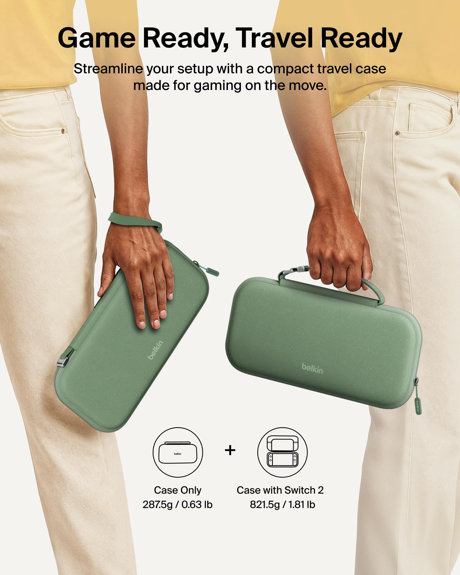 Belkin Gaming Nintendo Switch 2 Case with AirTag Holder, Hard Shell Travel 6