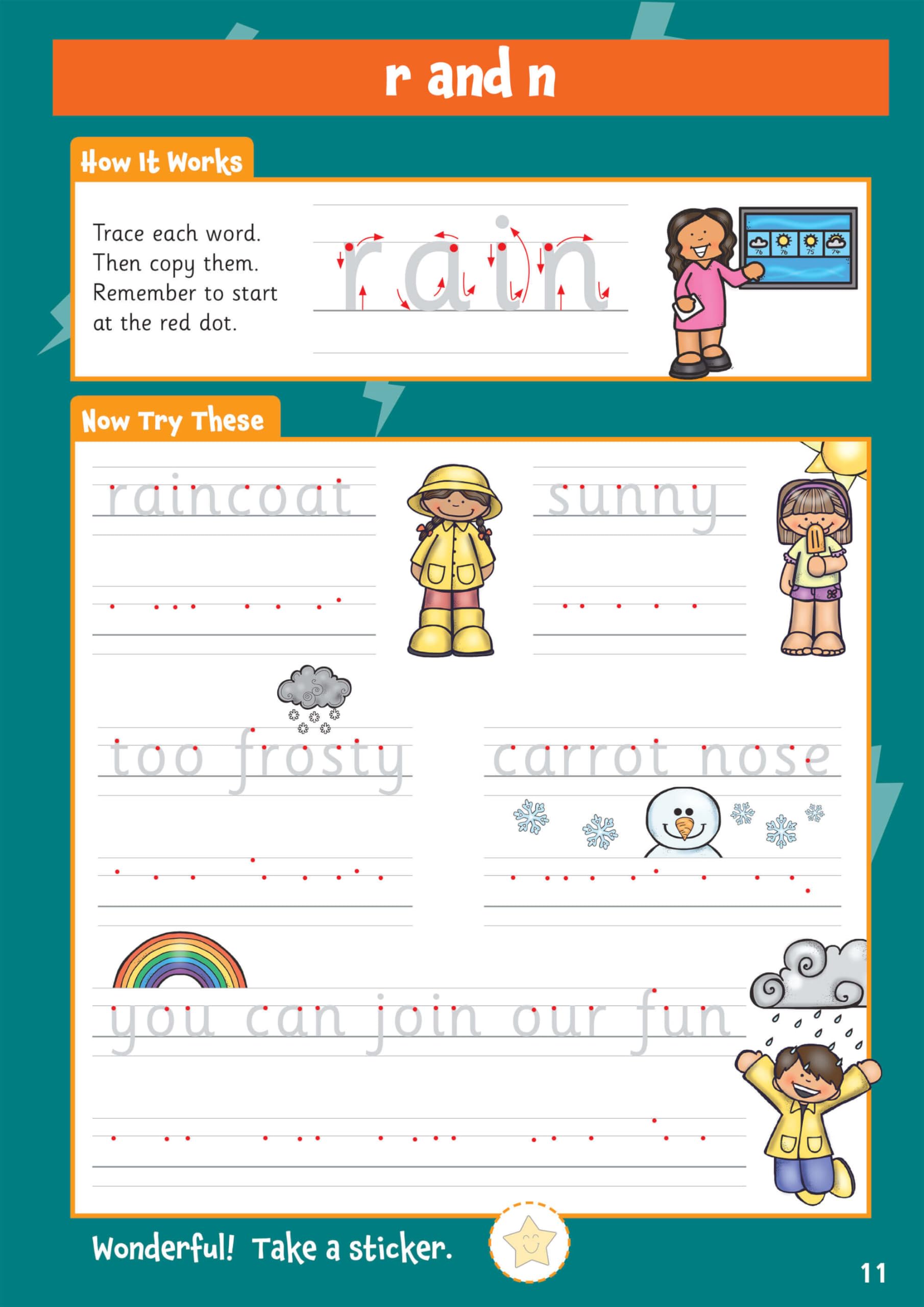 CGP 10 Minutes a Day Handwriting for Ages 5-7 Activity Book with Reward Stickers | Paperback 3
