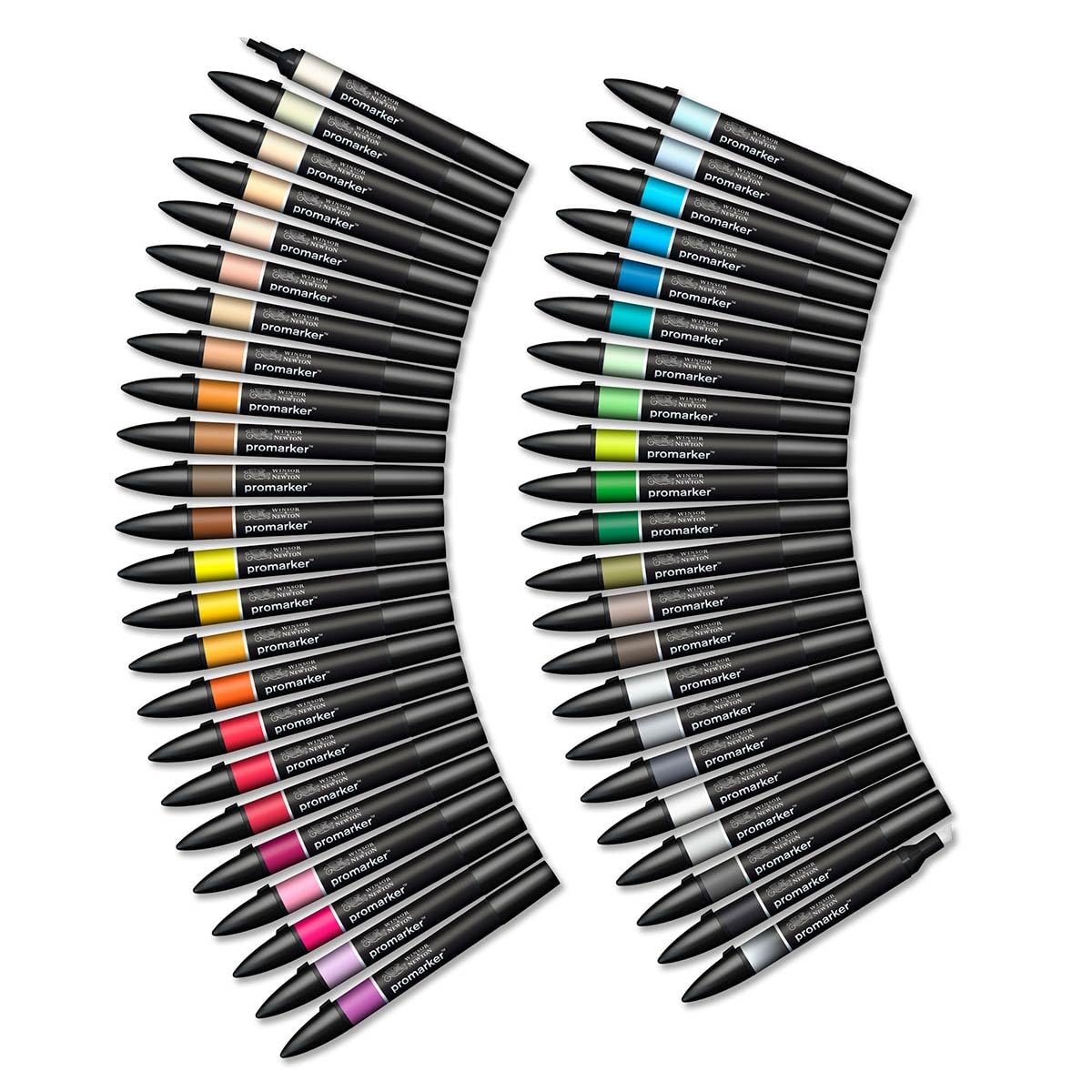 Winsor & Newton Promarker Alcohol Based Marker Set - Essential Collection, 48 Count with Blender