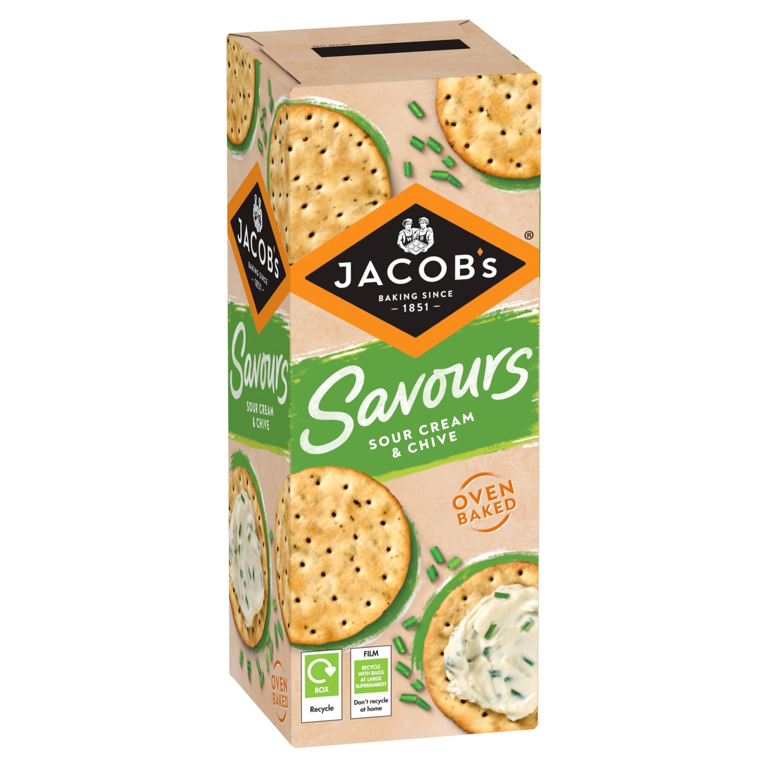 JACOB'S Mediterranean Rosemary Crackers Multipack - 5 x 38g Packs (190g Total) 3