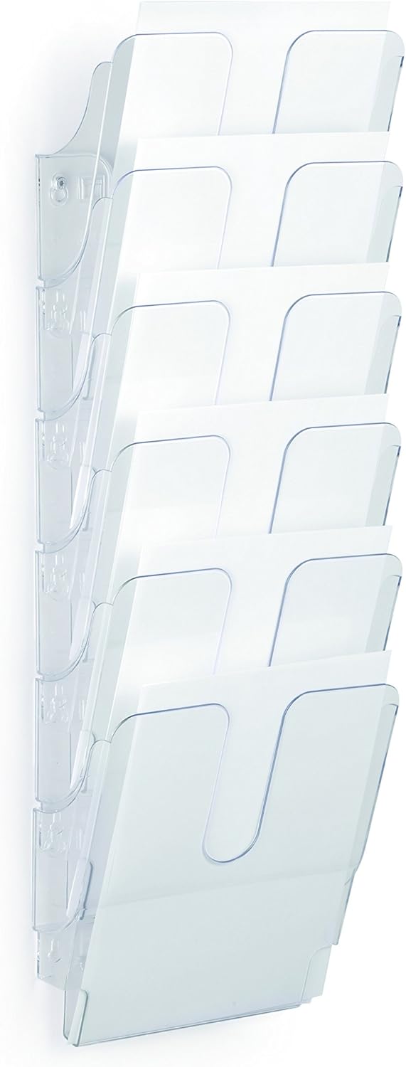Durable FLEXIPLUS 6 A4 Portrait Literature Holder | Transparent | Wall Mounted D 6