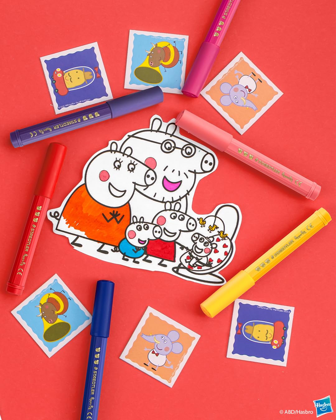 STAEDTLER Peppa Pig Noris Junior Jumbo Felt-Tip Pens for Toddlers | Pack of 6 | Multicolor 7