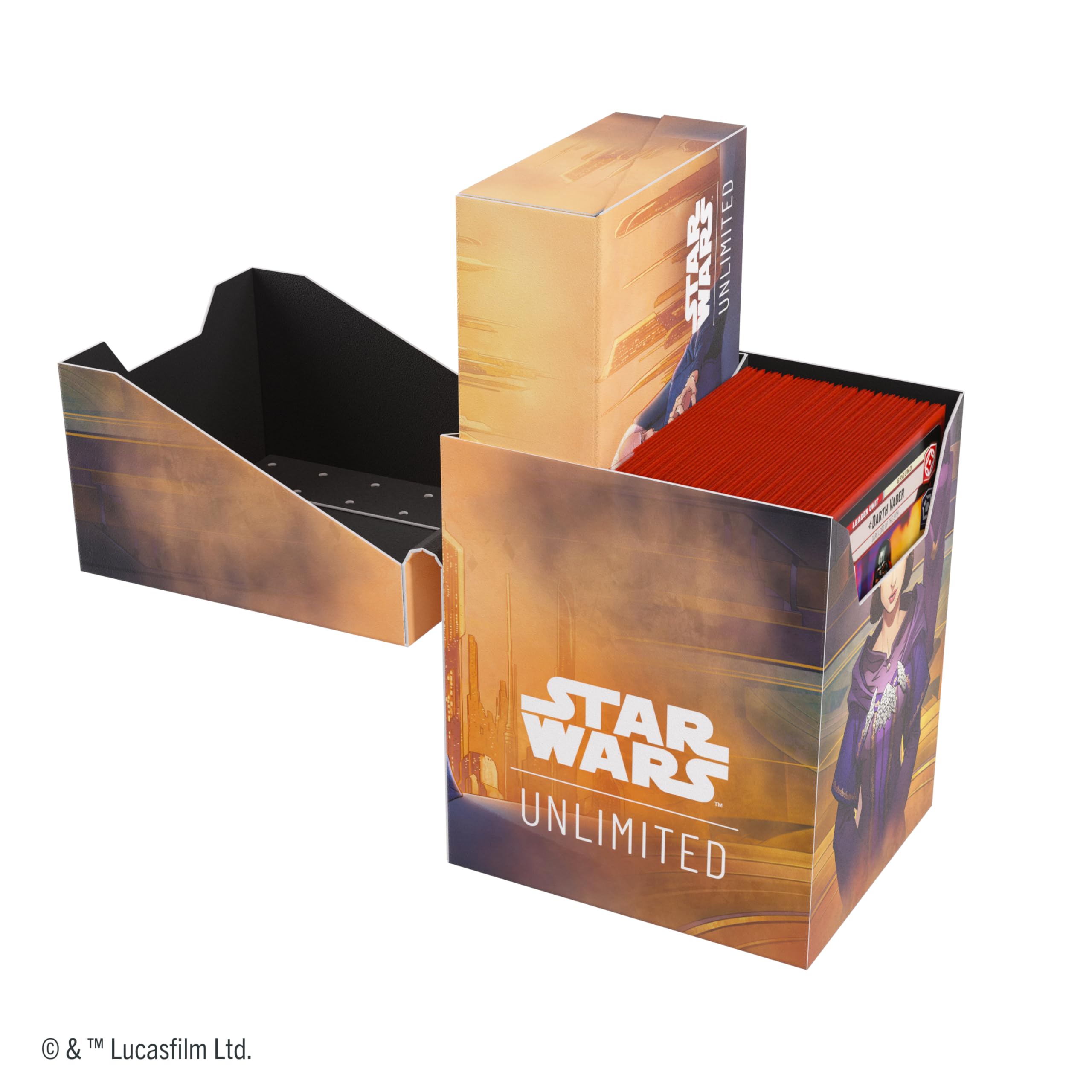 Gamegenic Star Wars: Unlimited Soft Crate - Palpatine/Padme Trading Card Box | Plastic 4