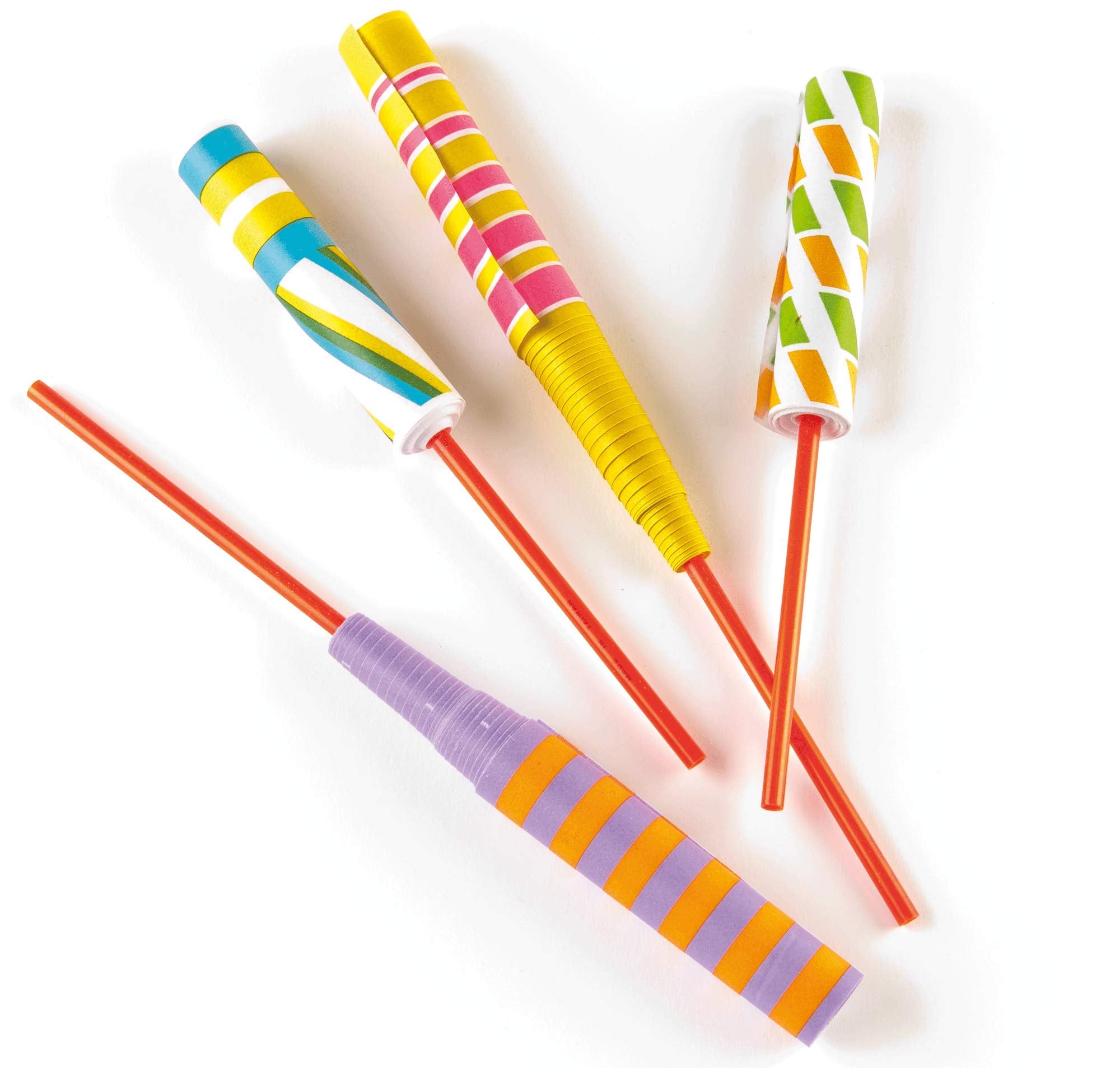Baker Ross Paper Sword Flickers (Pack of 6) - Coiled Paper Toy | 20 cm Length | Assorted Designs 3