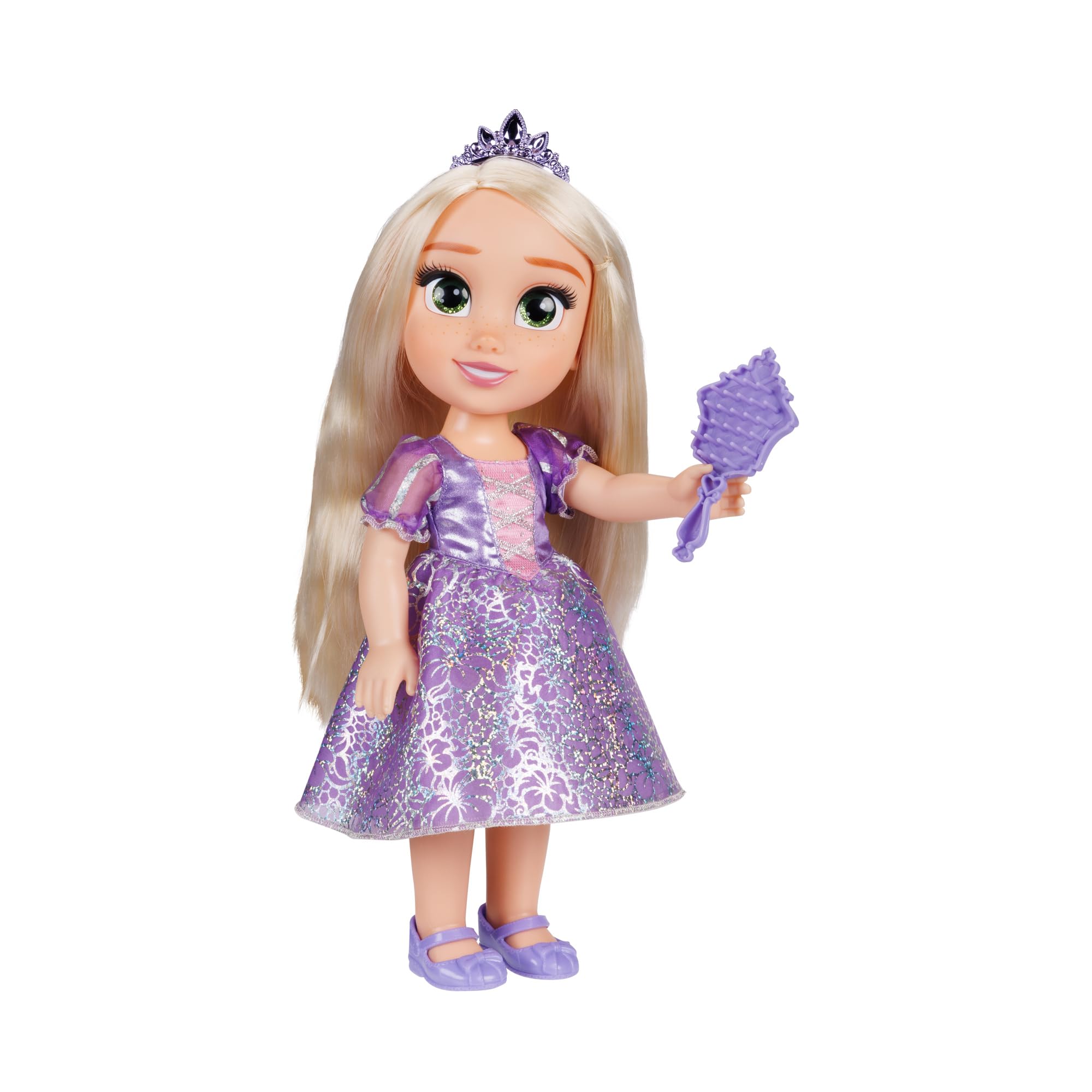 Disney Princess Rapunzel Fashion Doll - 14”/35cm Tall, Platinum Holofoil Dress, Articulated | Ages 3+
