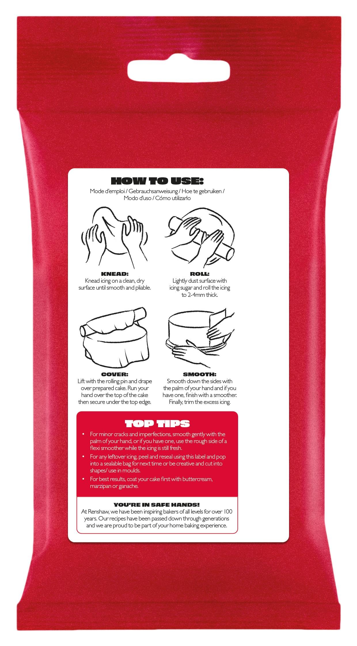 Renshaw Poppy Red Just Roll With It Fondant Icing - Improved Vanilla Flavor | 250 g 3