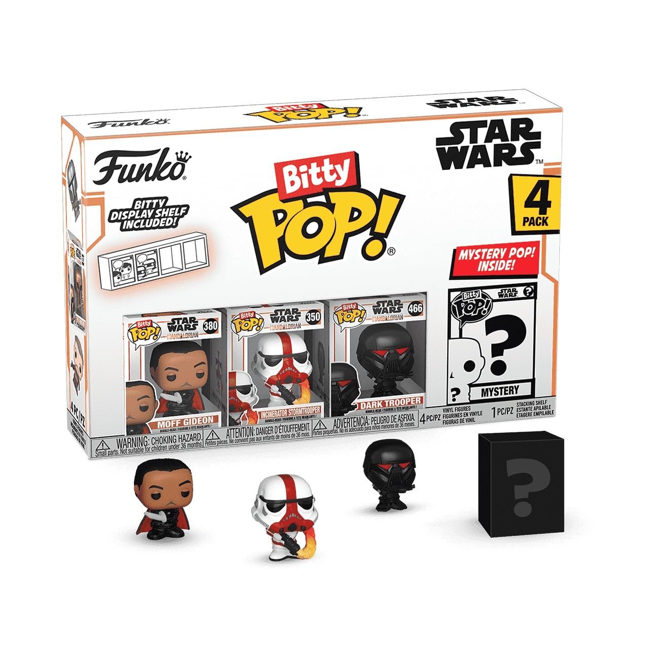 Funko Bitty Pop! The Mandalorian - Moff Gideon & Incinerator Stormtrooper 4-Pack | Vinyl Collectible Figures 1
