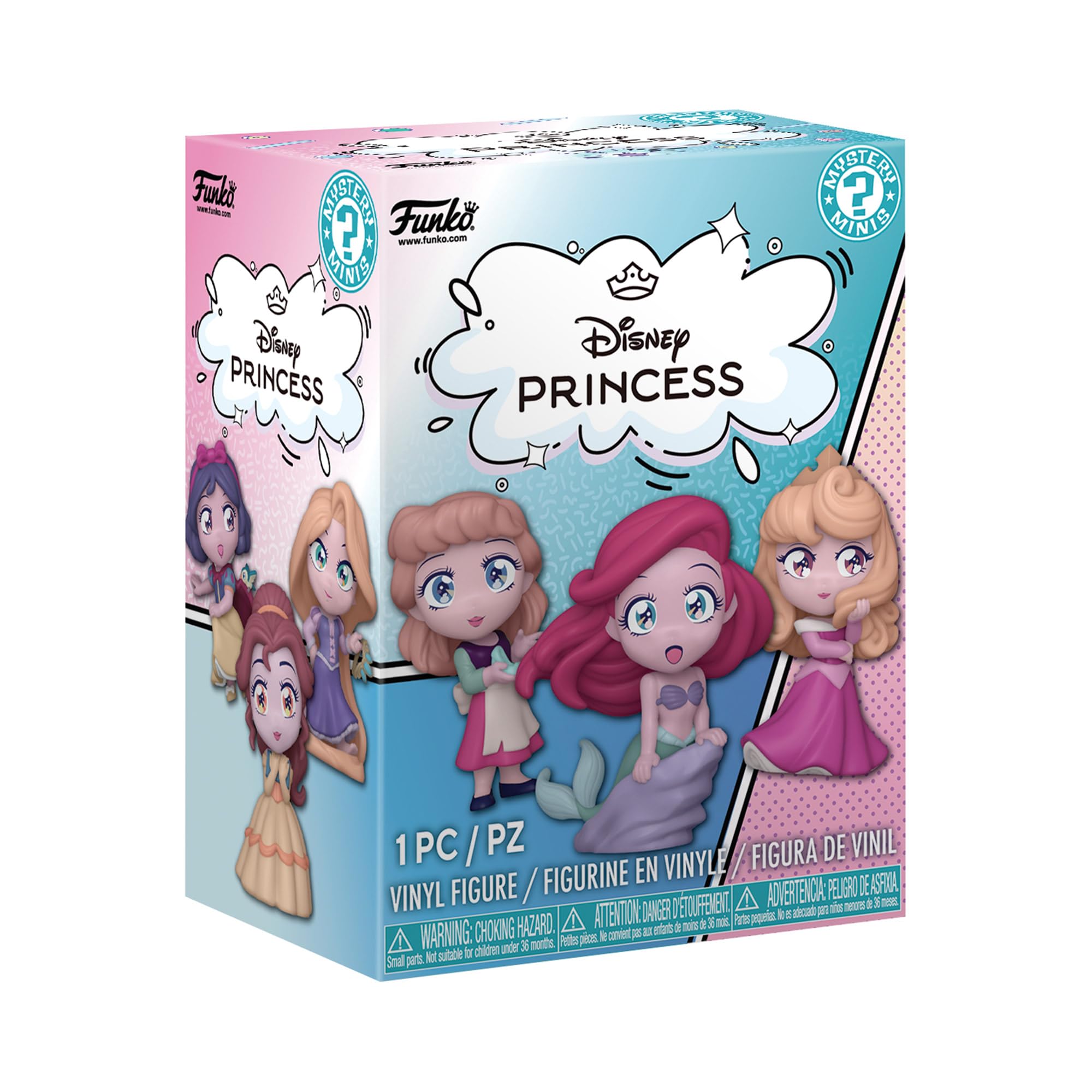 Funko Mystery Mini Disney Princess Manga - Rapunzel, Jasmine, Belle - Blind Box Vinyl Figure 2