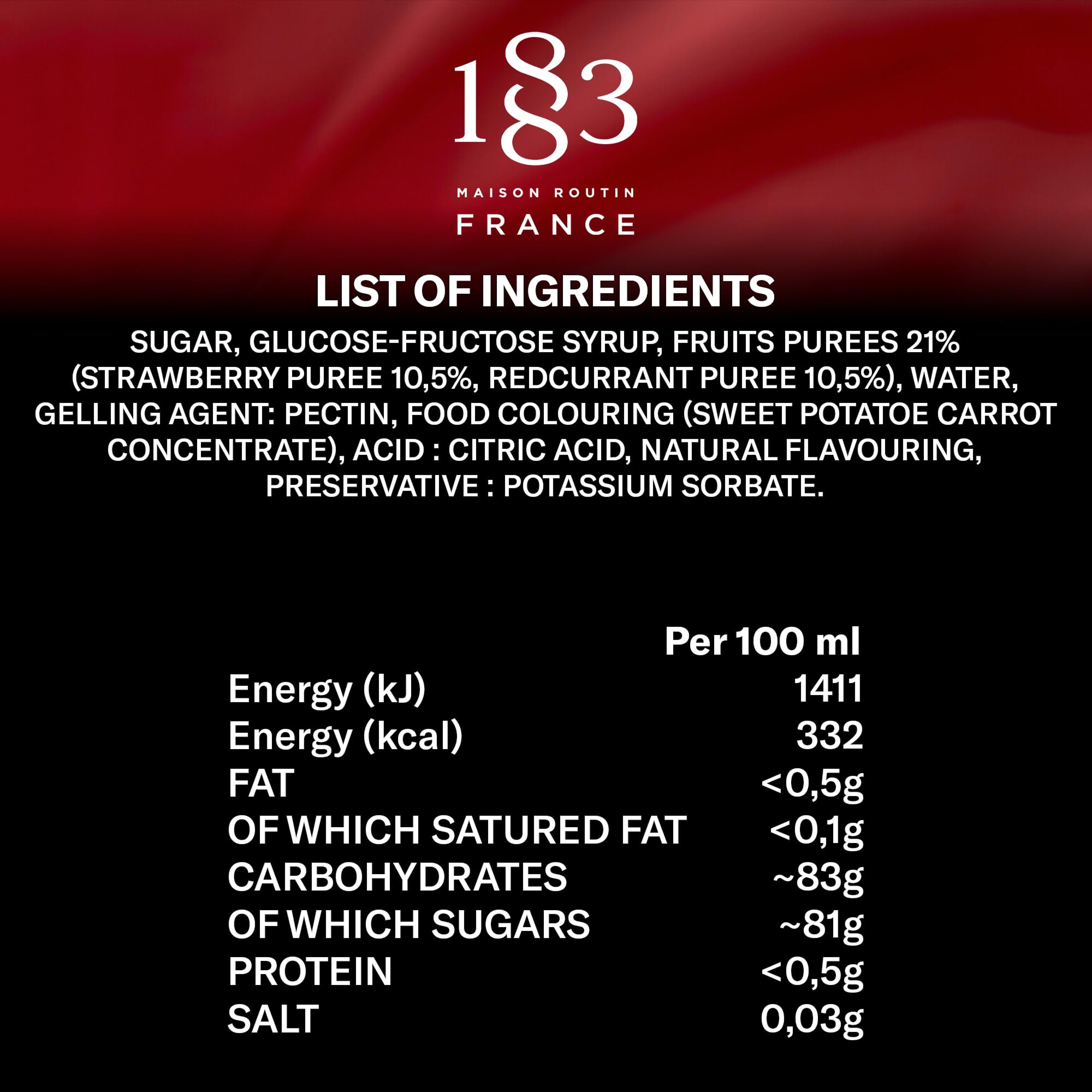 1883 MAISON ROUTIN Strawberry Sauce - Gourmet Dessert Topping | 500 ml 3