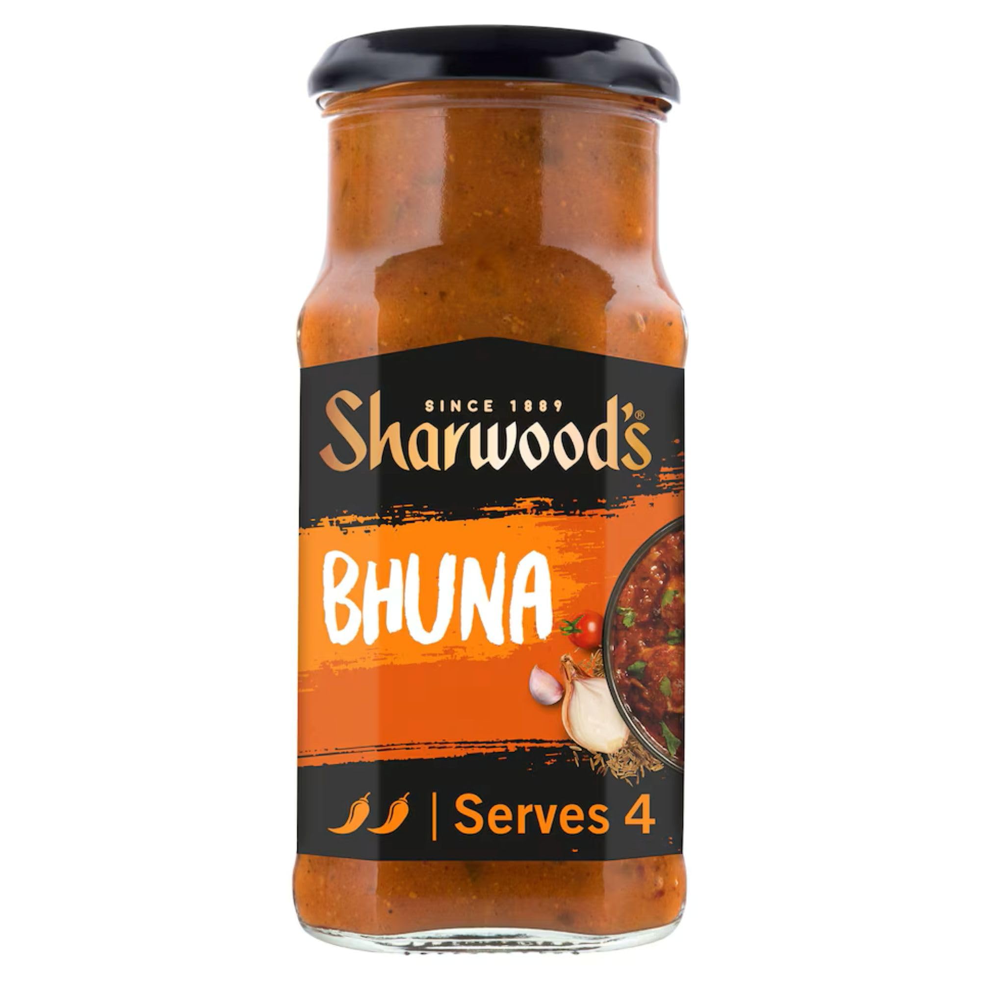 Sharwood's Bhuna Curry Sauce - Spiced Tomato & Onion with Fenugreek | 420g Jar