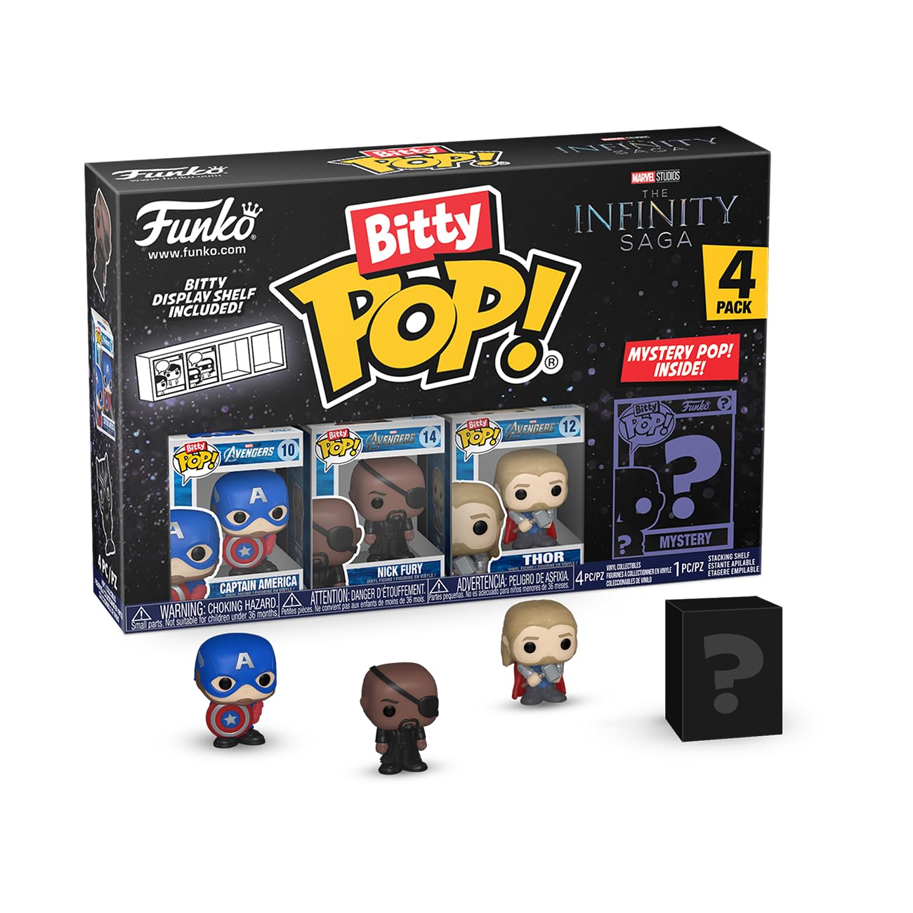 Funko Bitty Pop! Marvel - Captain America (Holding Shield) Vinyl Figure 9