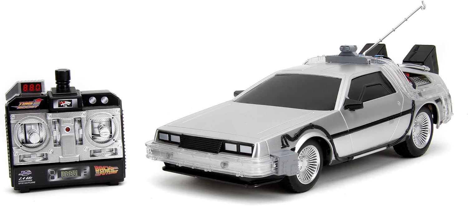 Jada Back to the Future Time Machine Remote Controlled Vehicle - 1:16 Scale, Black 1