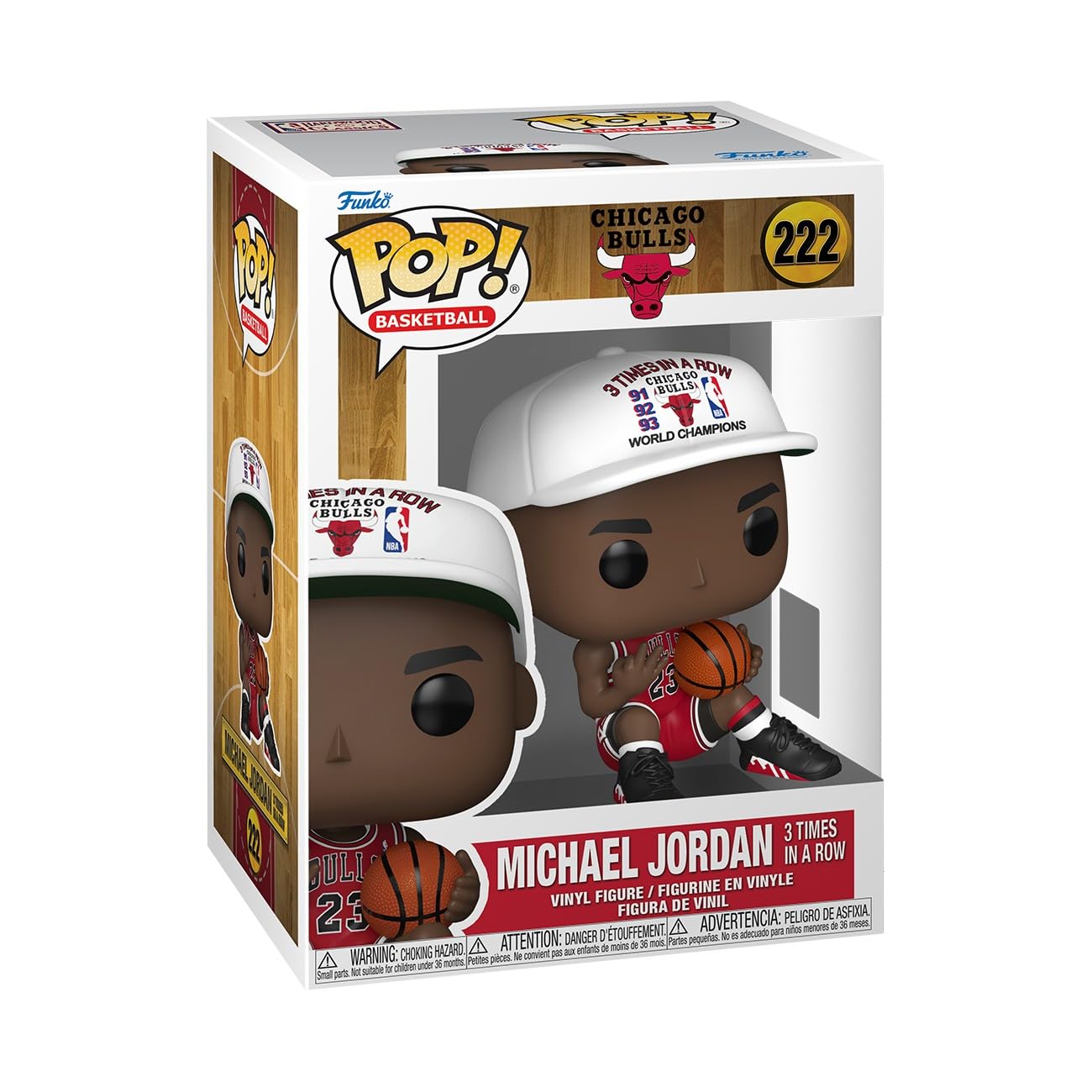 Funko POP! NBA Michael Jordan - 3 in a Row Collectible Figure | Vinyl | 3.75 in