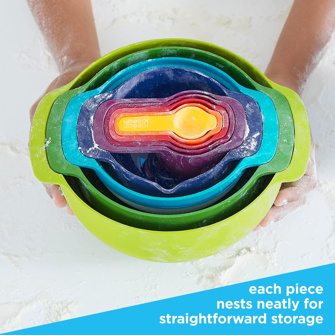 Casdon Joseph Joseph Nest 9 Toy Food Prep Set | Colourful Plastic Kitchen Roleplay | Ages 3+ 4