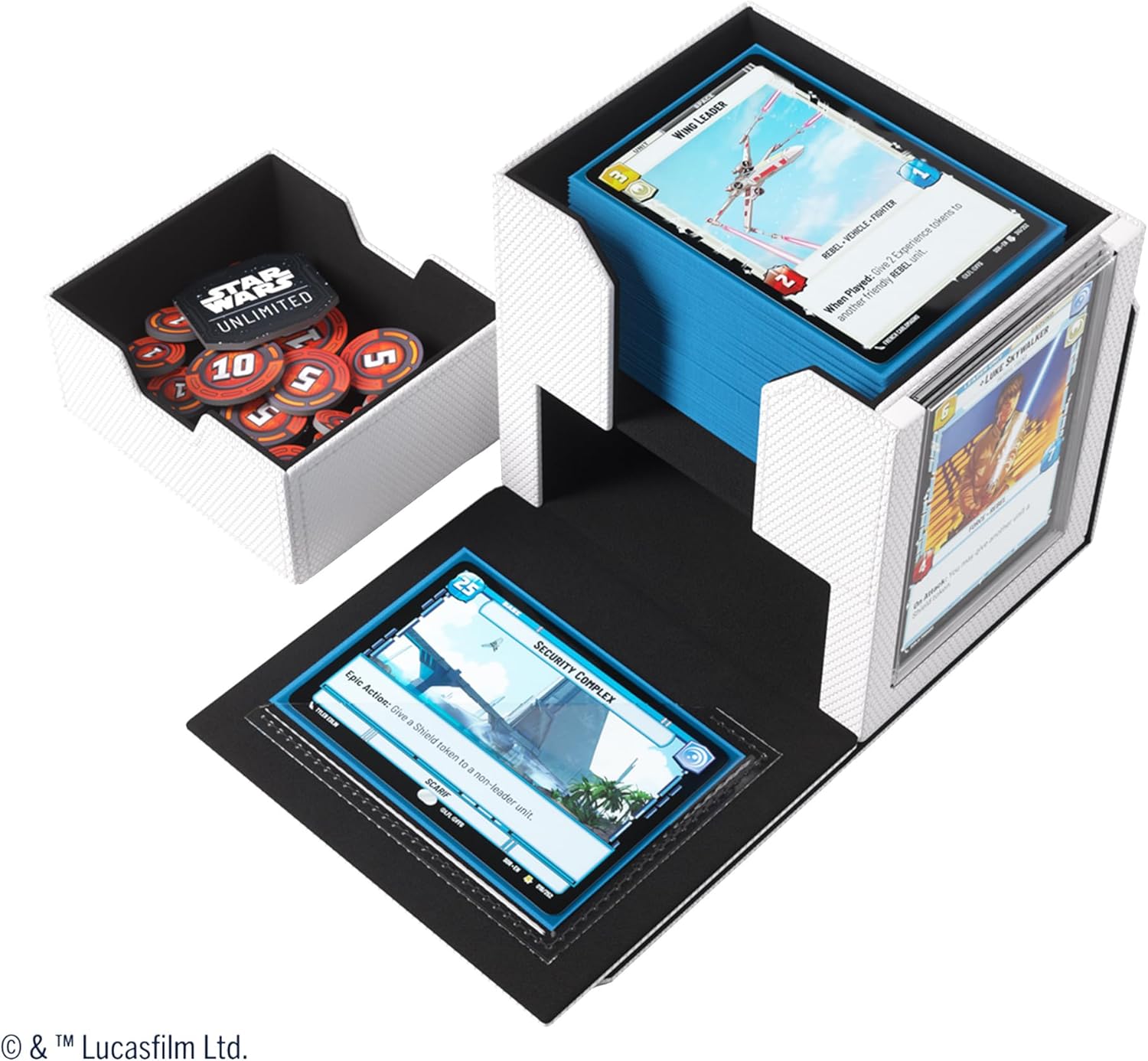 Gamegenic Star Wars Unlimited Deck Pod – Weiß/Schwarzes TCG-Zubehör 3