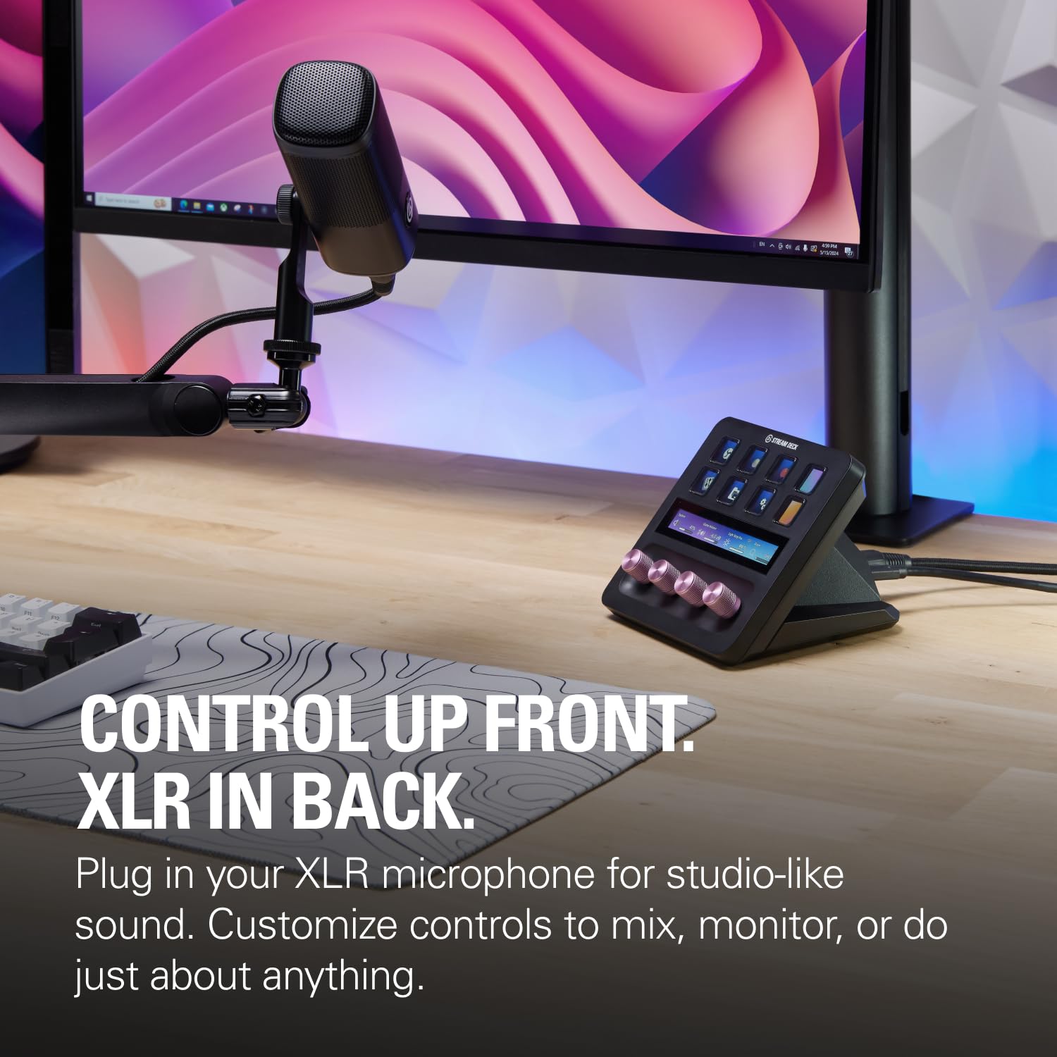 Elgato Stream Deck + XLR - Audio Mixer & Controller with Rear XLR-to-USB Mic Input 7