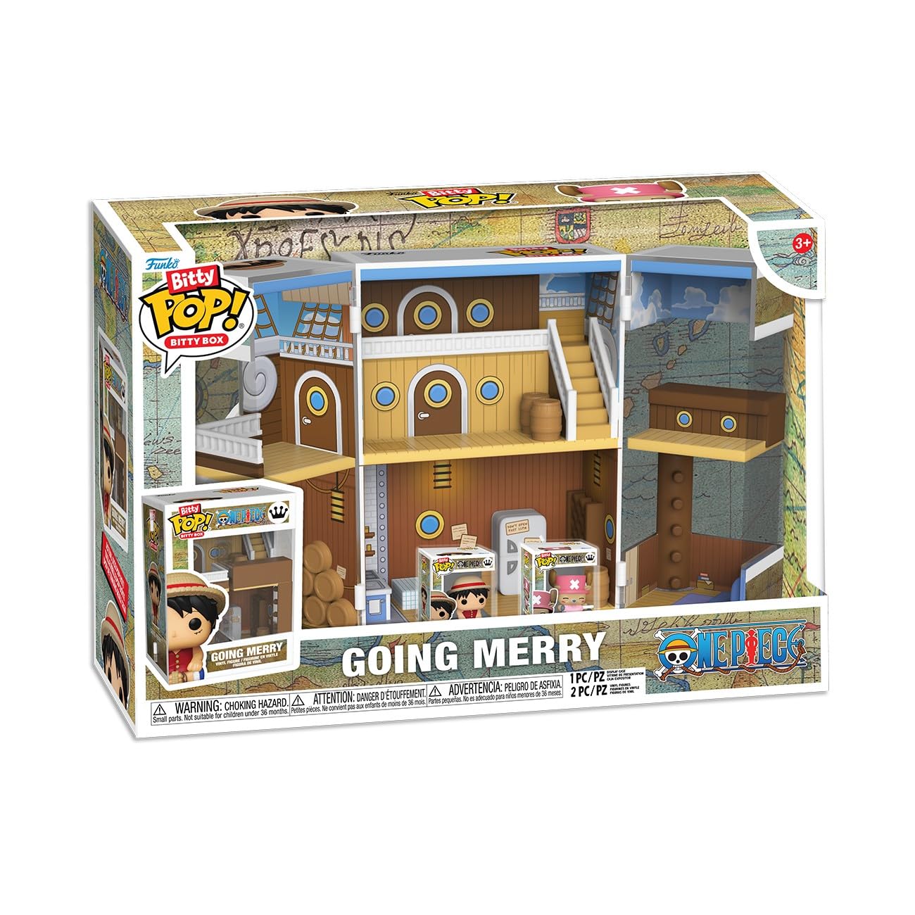 Funko Bitty POP! One Piece Going Merry - Luffy & Chopper Chibi Figures 1