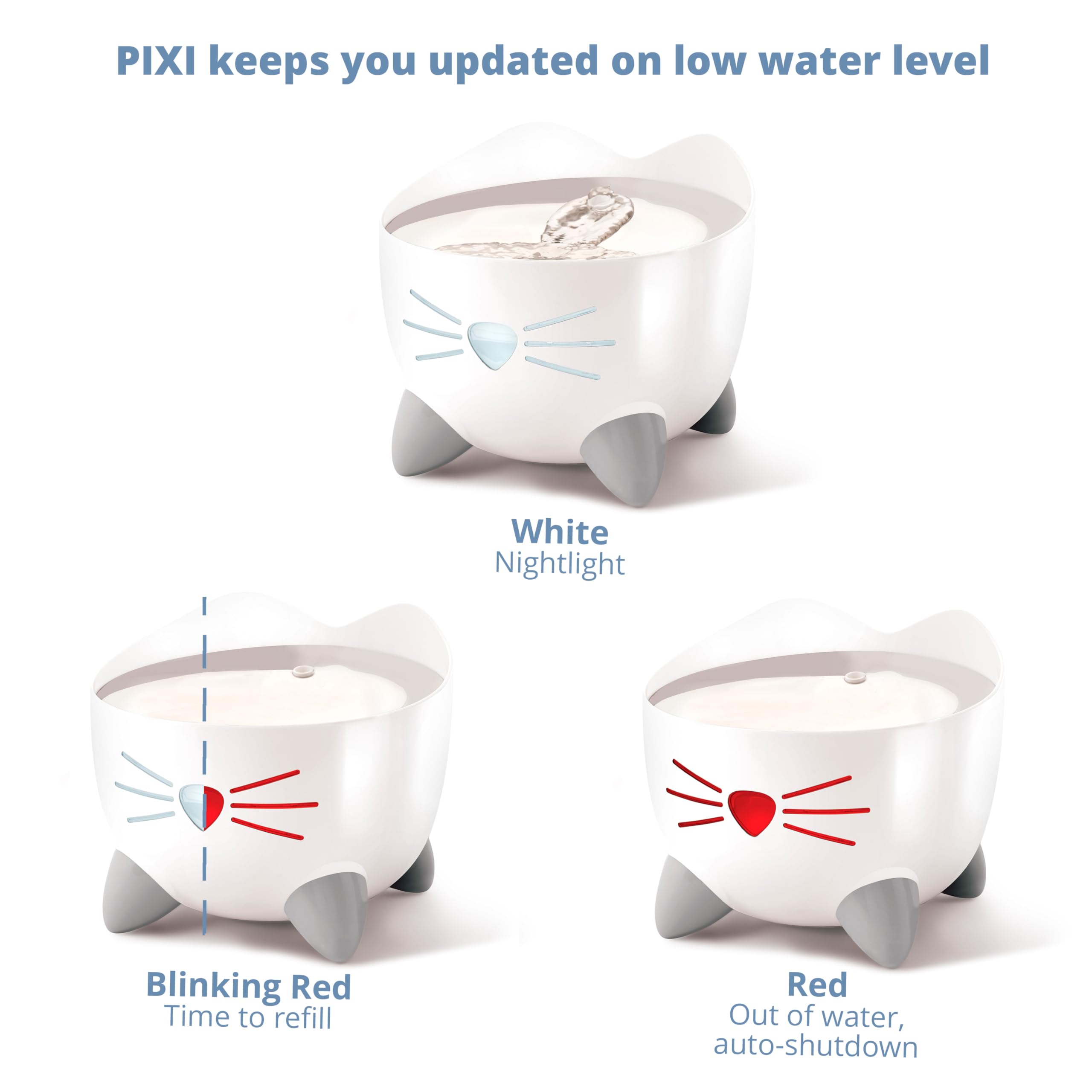 Catit PIXI Stainless Steel Automatic Drinking Water Fountain for Cats | Triple Action Filtration 5
