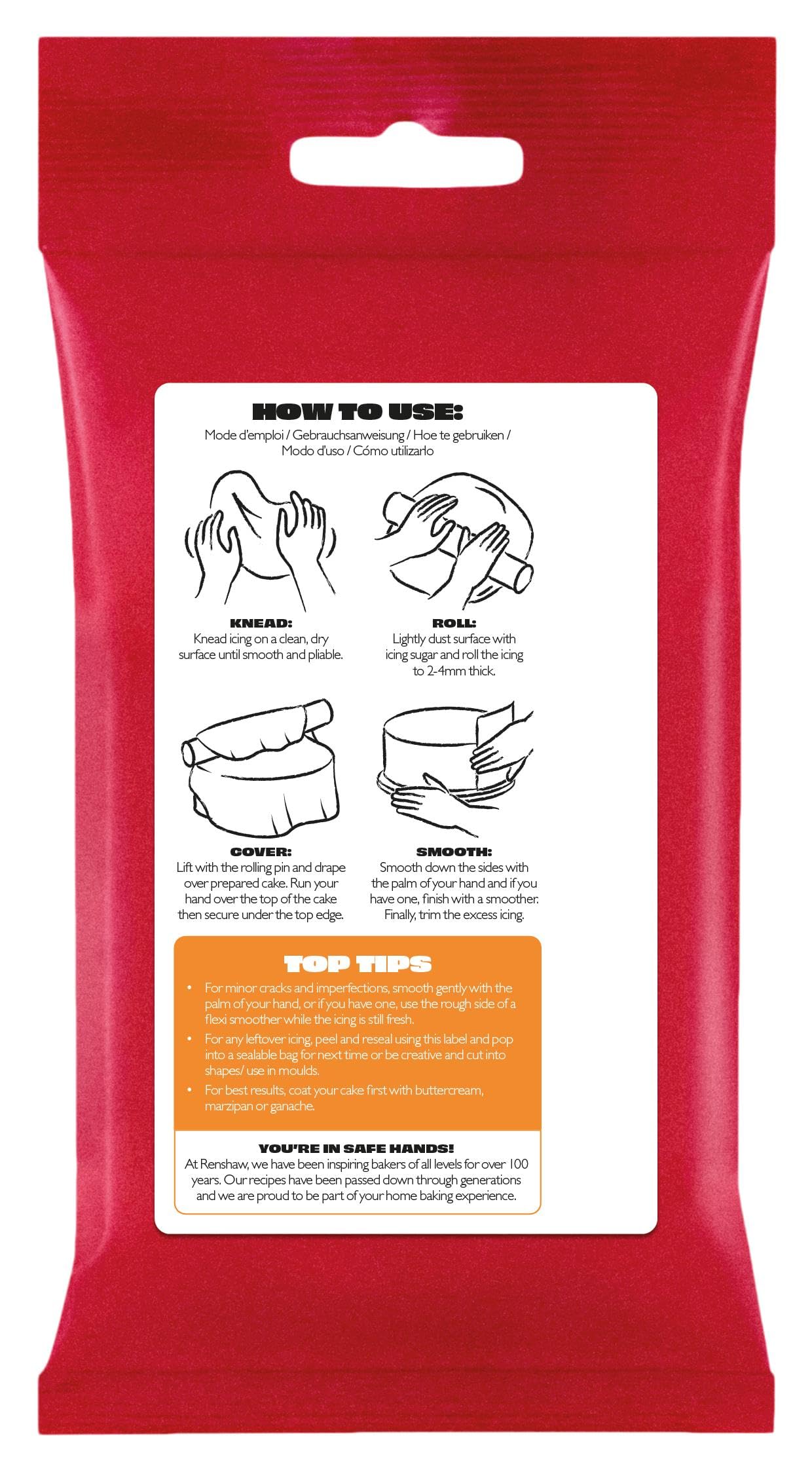 Renshaw Just Roll With It Fondant Icing - Tiger Orange | 250 g 3