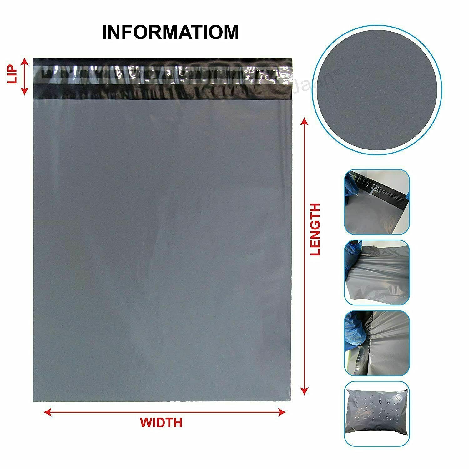 50 Strong 9" X 12" Polythene Mailing Postal Bags Plastic Material Mailing O 8