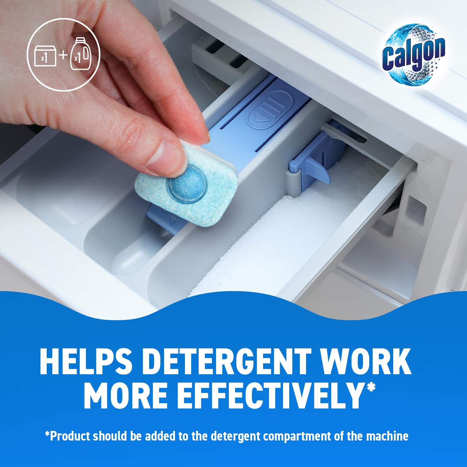 Calgon 4-in-1 Washing Machine Cleaner and Water Softener Tablets - Lemon Scent, 15 Count 4