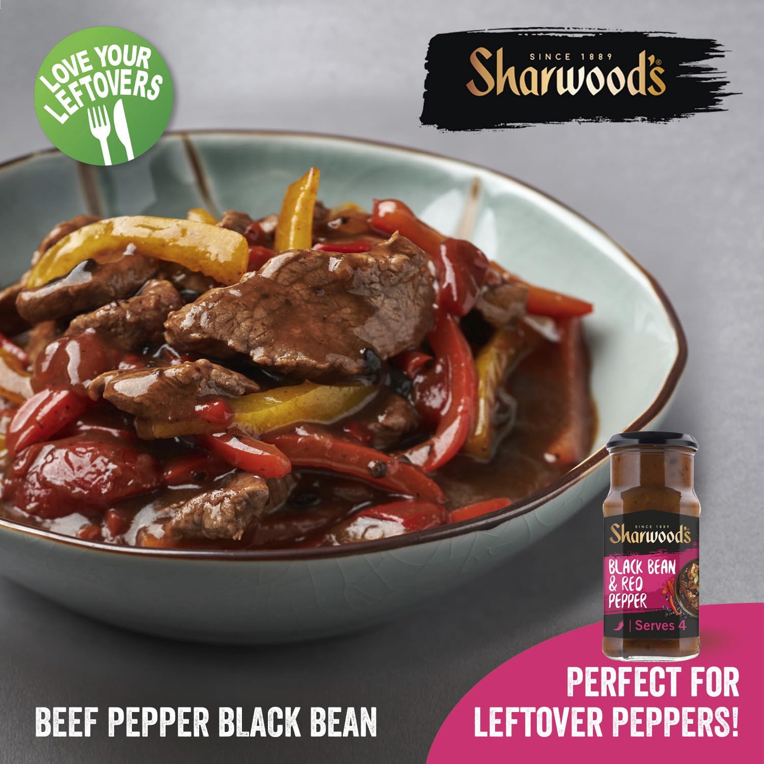 Sharwood's Black Bean & Sweet Red Pepper Sauce - Cantonese Style Cooking Sauce | 425g 3