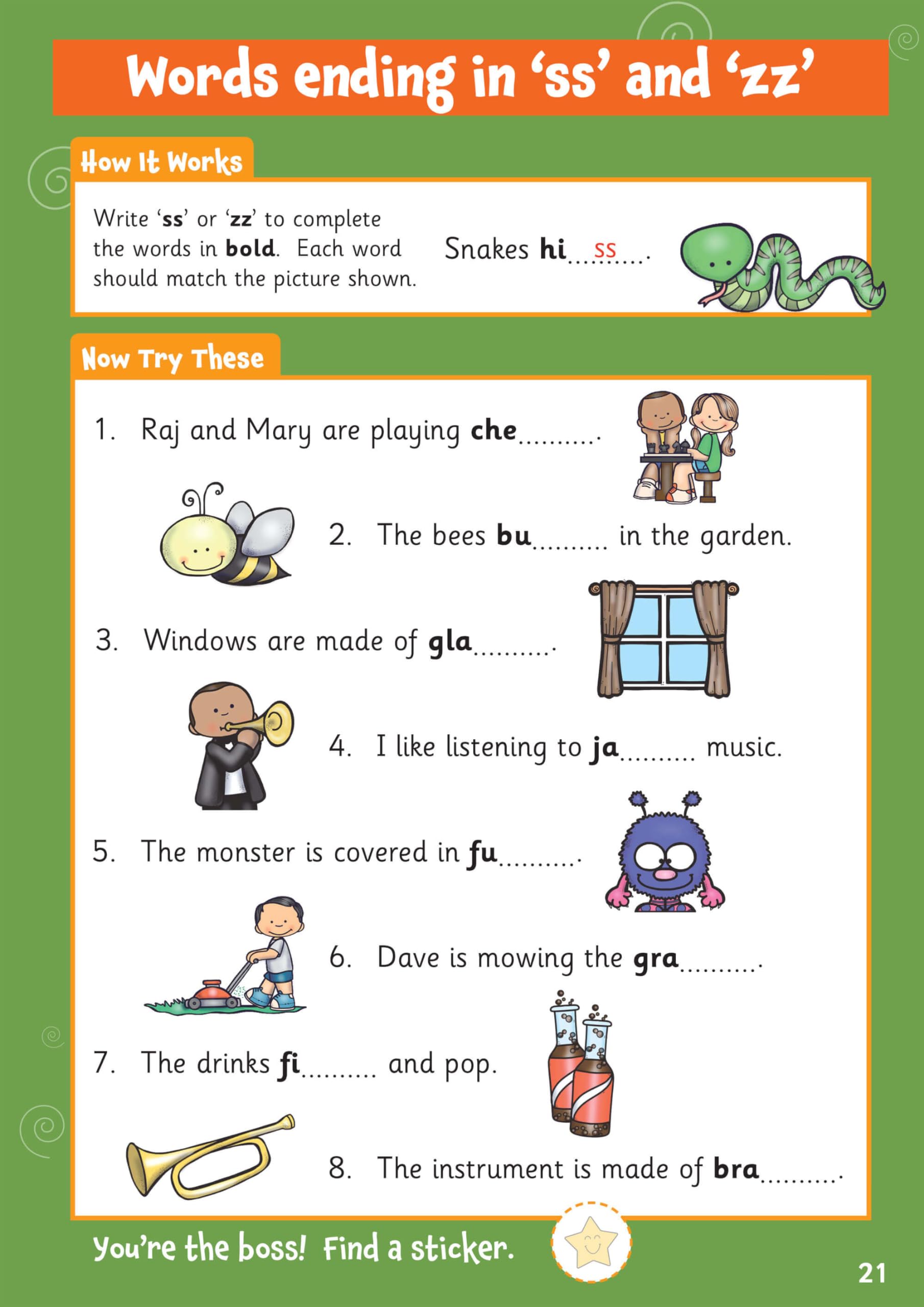 CGP 10 Minutes a Day Spelling for Ages 5-7 Activity Book with Reward Stickers 5