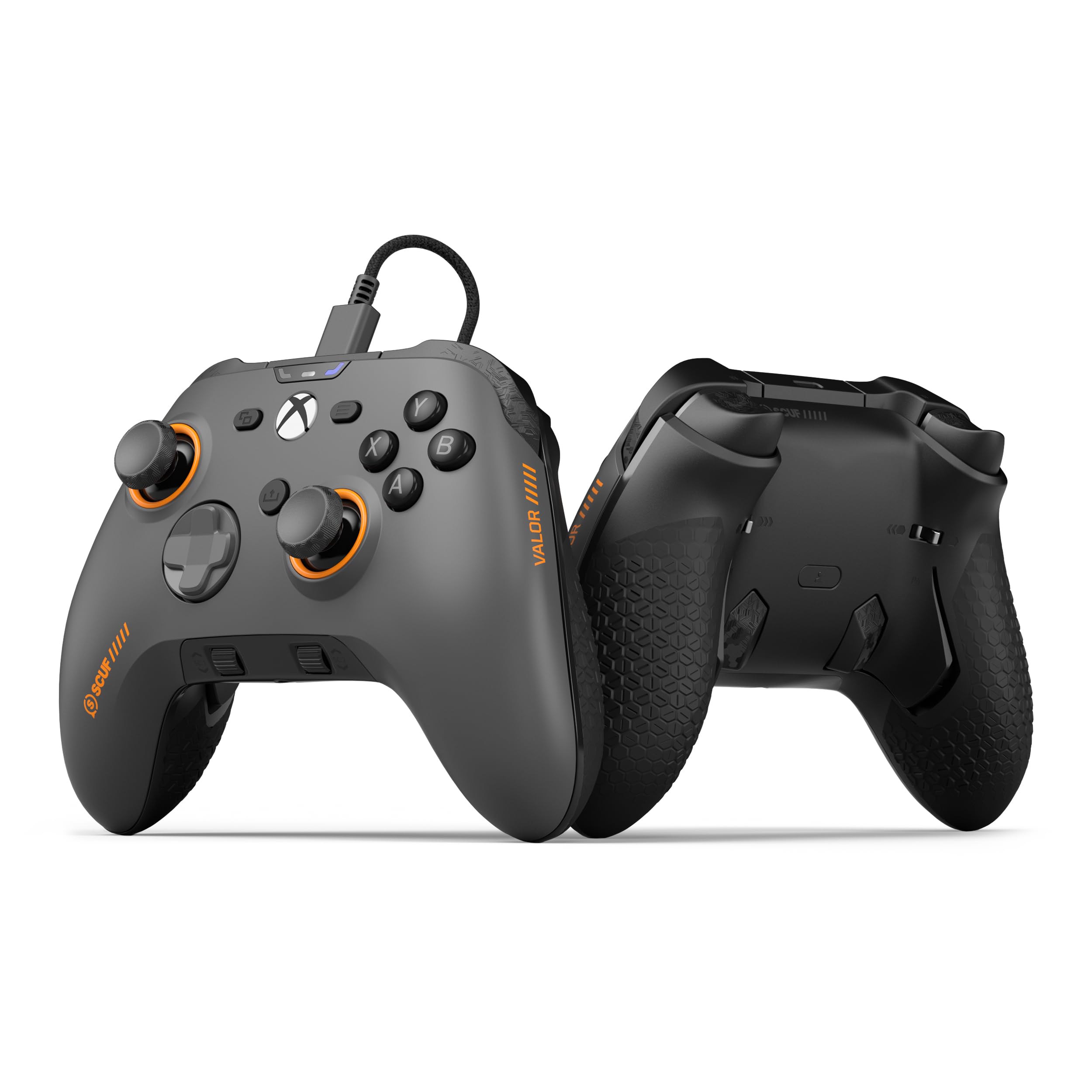 SCUF VALOR PRO Wired Performance Xbox Controller – Customisable Back Paddles, Hall Effect Thumbsticks, Steel Grey 1
