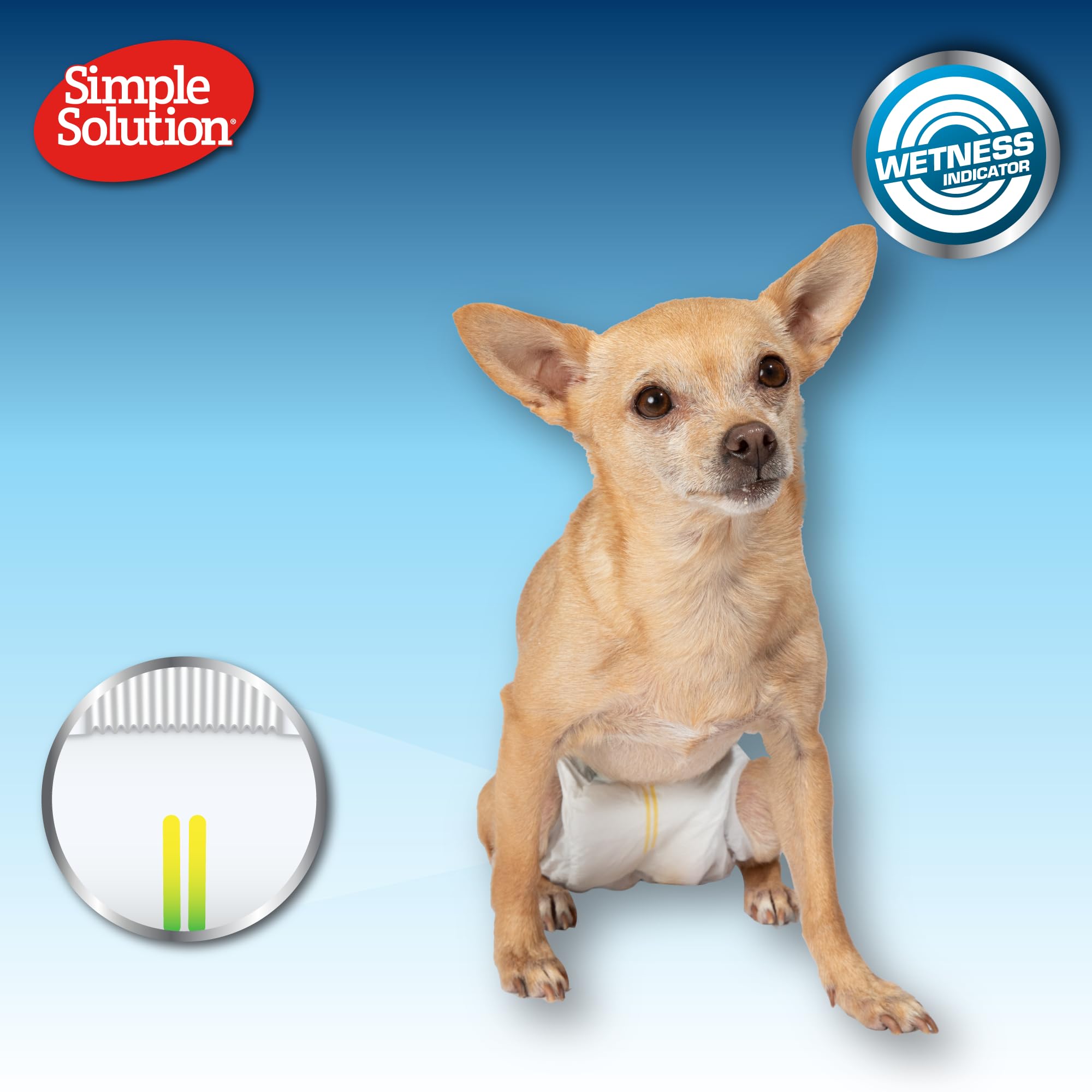 Simple Solution Disposable Male Dog Diapers - Medium (11-22kg) | 12 Count 5