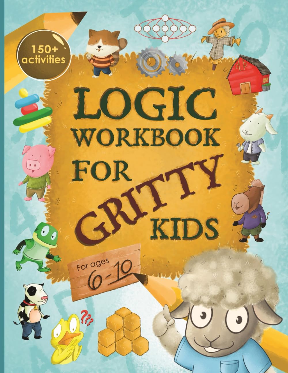 bright child books llc Logic Workbook for Gritty Kids | Spatial Reasoning, Math Puzzles, Word Games | Paperback