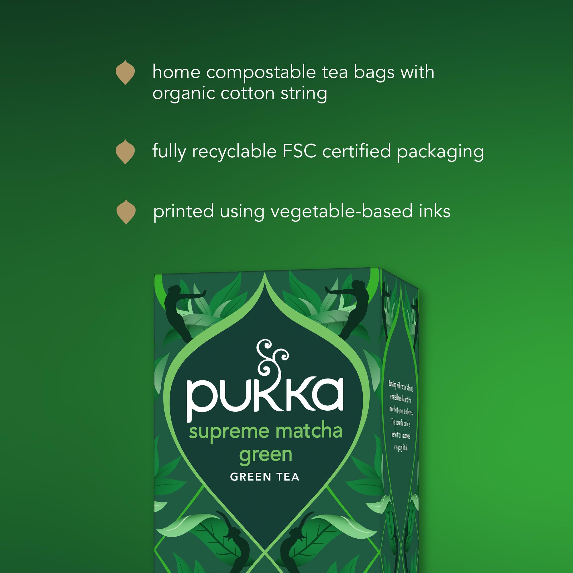 Pukka Herbs Supreme Matcha Green Organic Tea Bags Box | 40 Count | Rich in Antioxidants 8