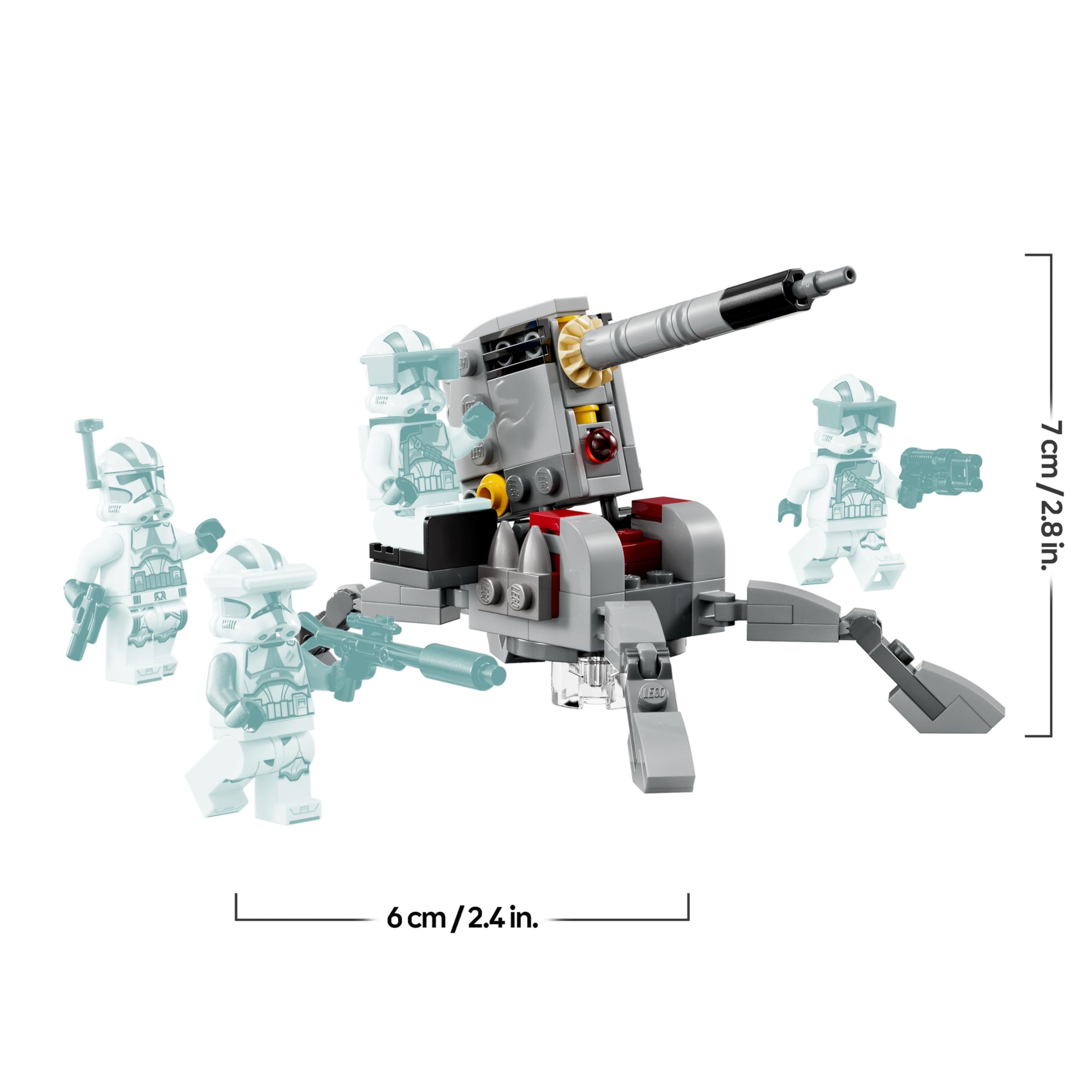 LEGO Star Wars 75345 501st Clone Troopers Battle Pack Set with AV-7 Cannon | Ages 6+ 7