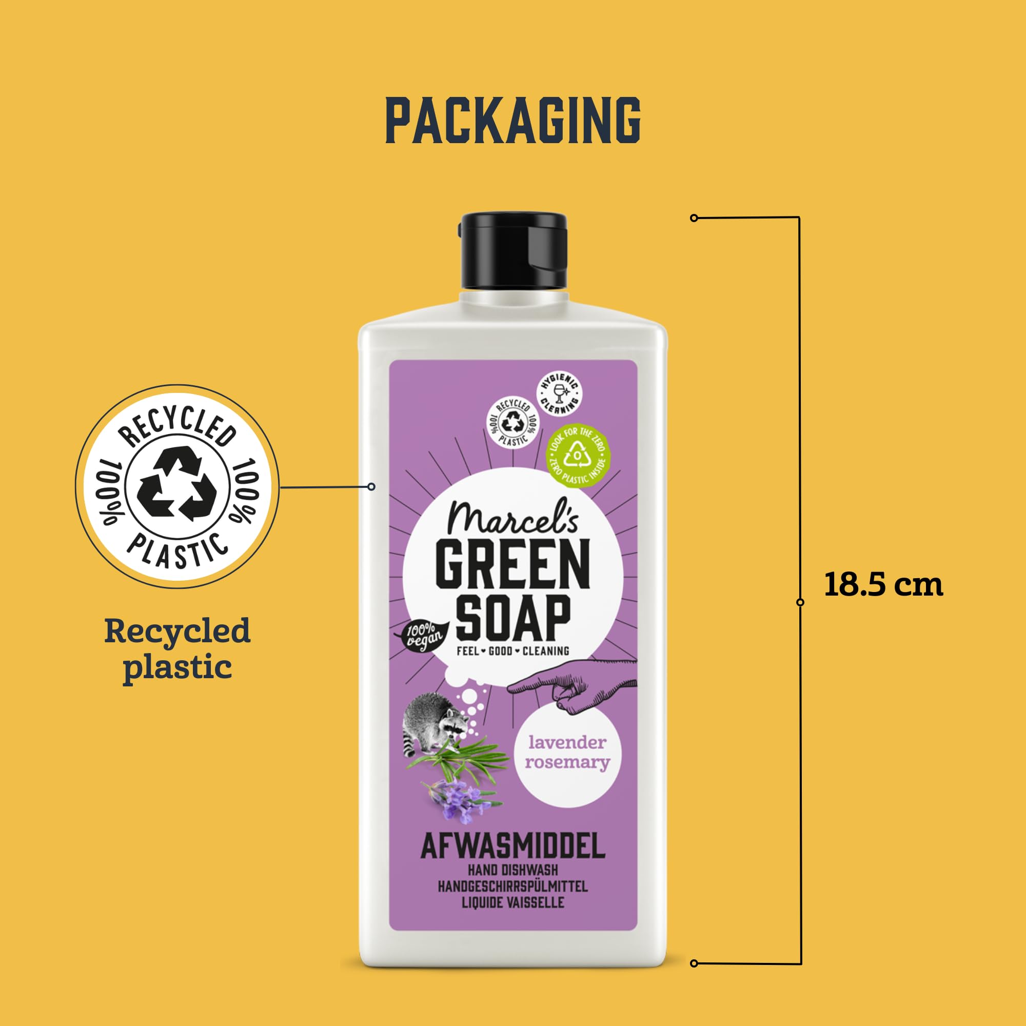 Marcel's Green Soap Washing-Up Liquid - Lavender & Rosemary Scent | 500ml | Biodegradable 5