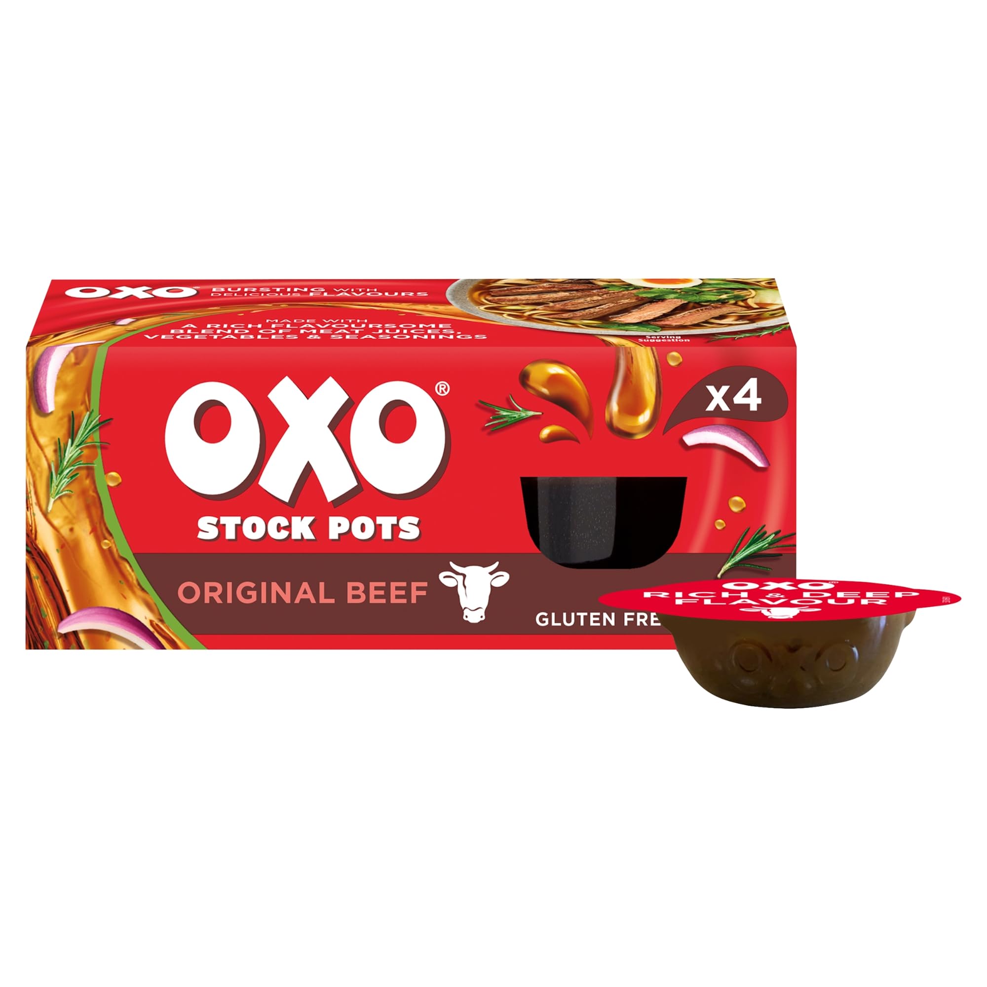 OXO Beef Stock Pots - Original Recipe, Rich & Flavourful | 40 Pots (10 Packs) | 800g Total 3