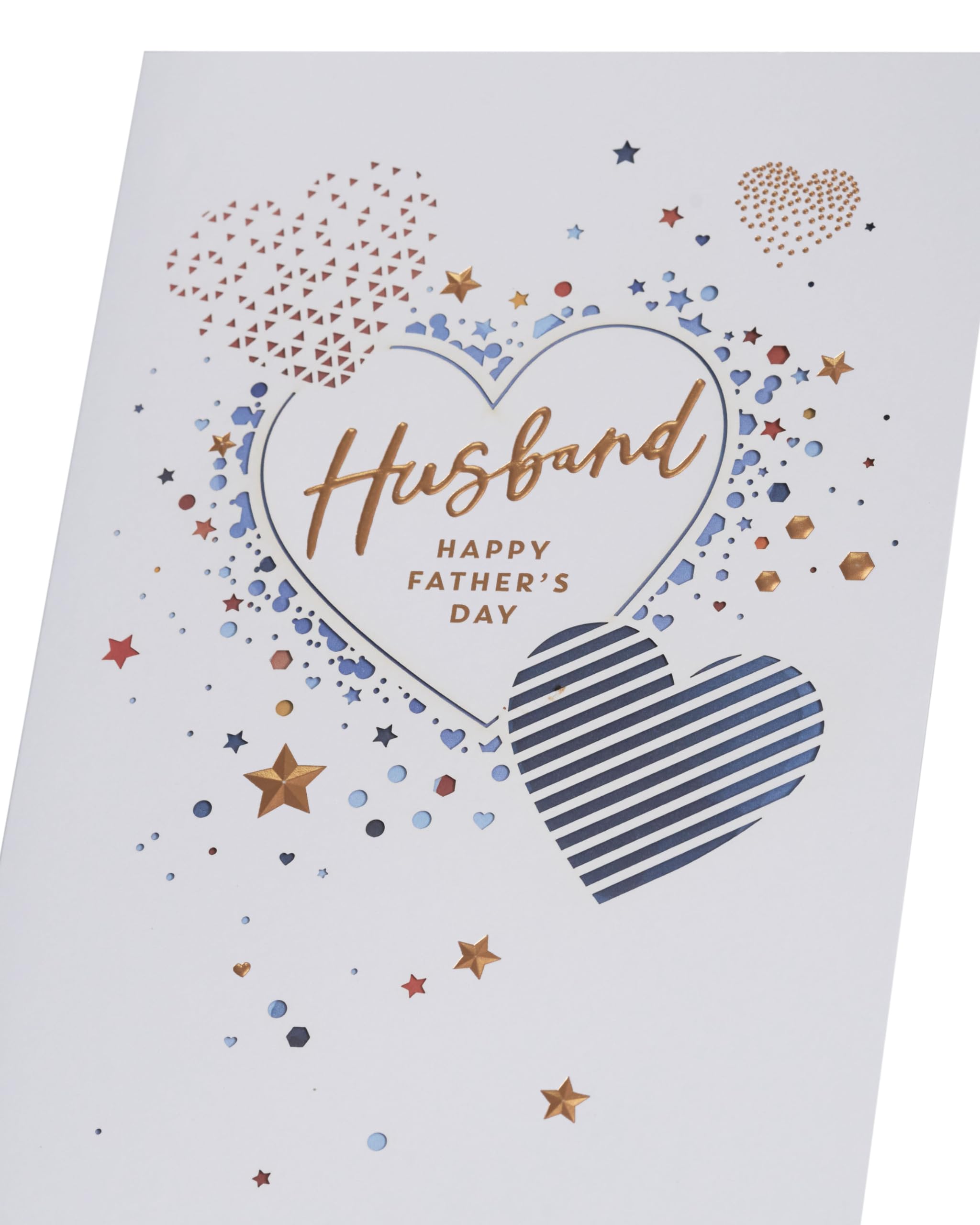 UK Greetings Father's Day Card for Husband | Embossed Copper Foil | 149mm x 229mm 4